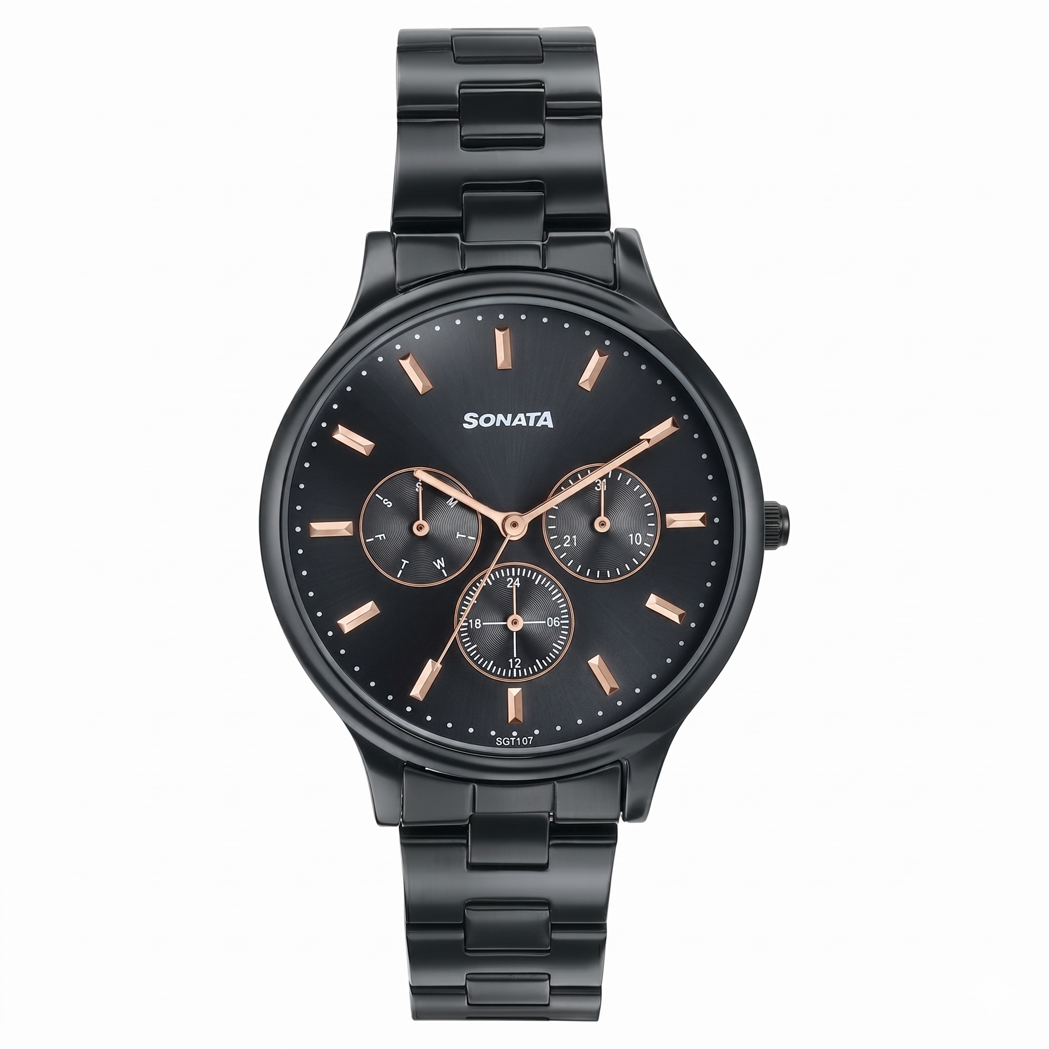 Sonata 87119NM01 | Sonata Women's Work Wear braitiful black Watch - Premium Multifunction design for everyday style