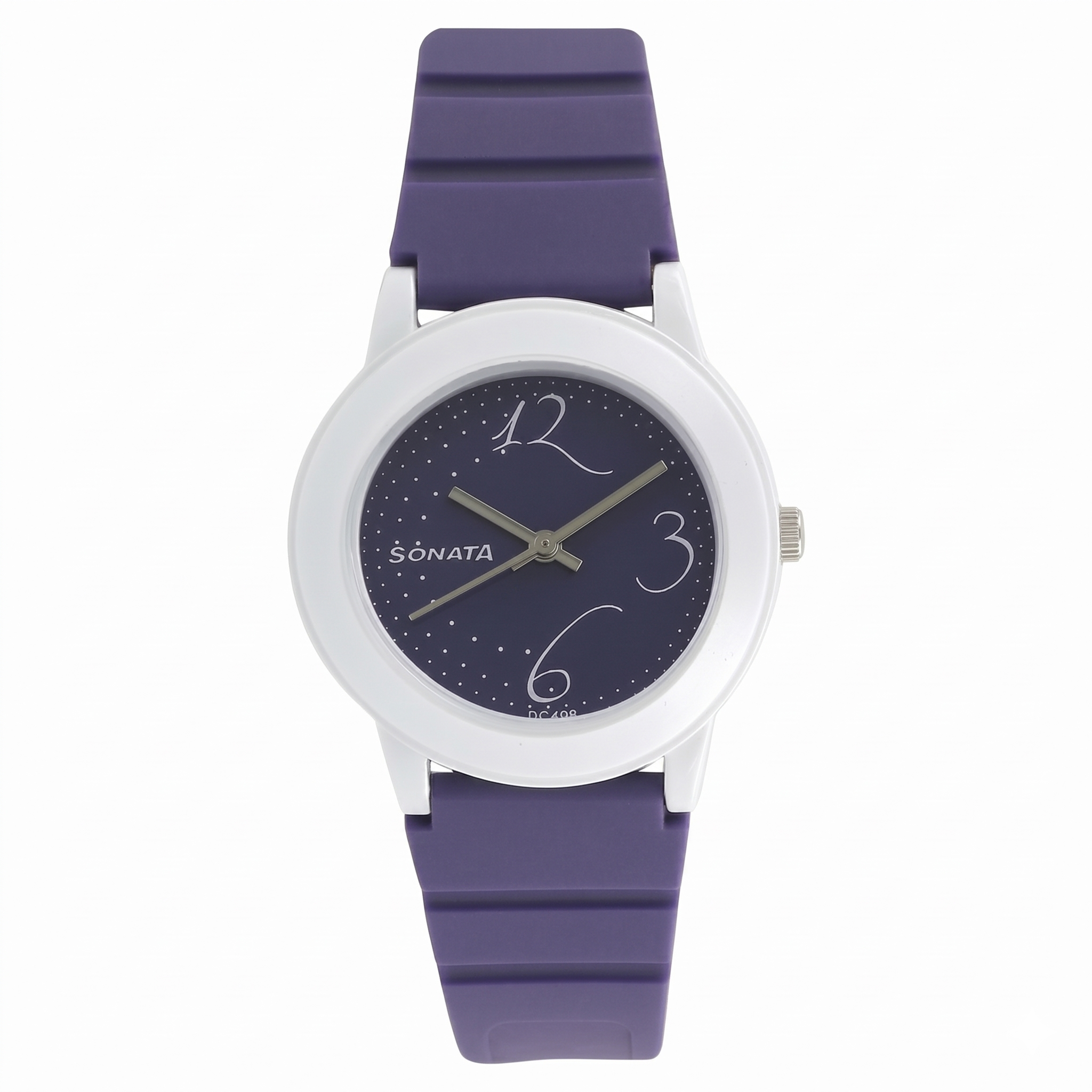 Sonata 8992PP02 | SF Quartz Analog Purple Dial Plastic Strap Watch for Women