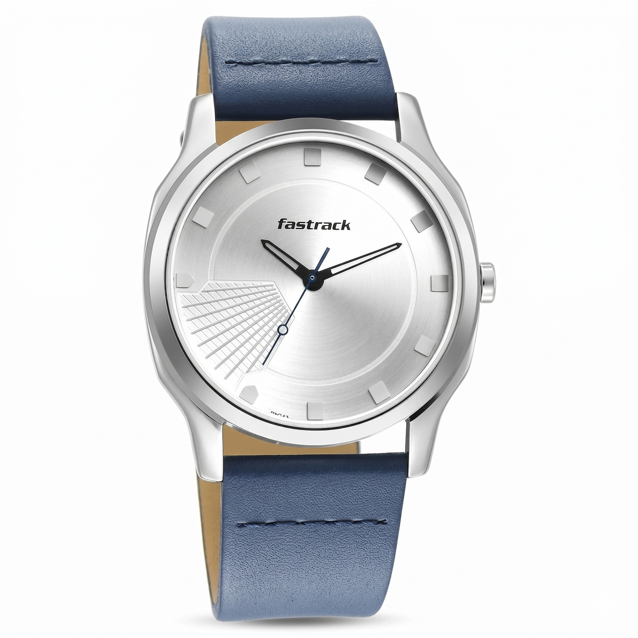 Fastrack 3255SL03 | Fastrack Stunners Quartz Analog Silver Dial Leather Strap Watch for Guys