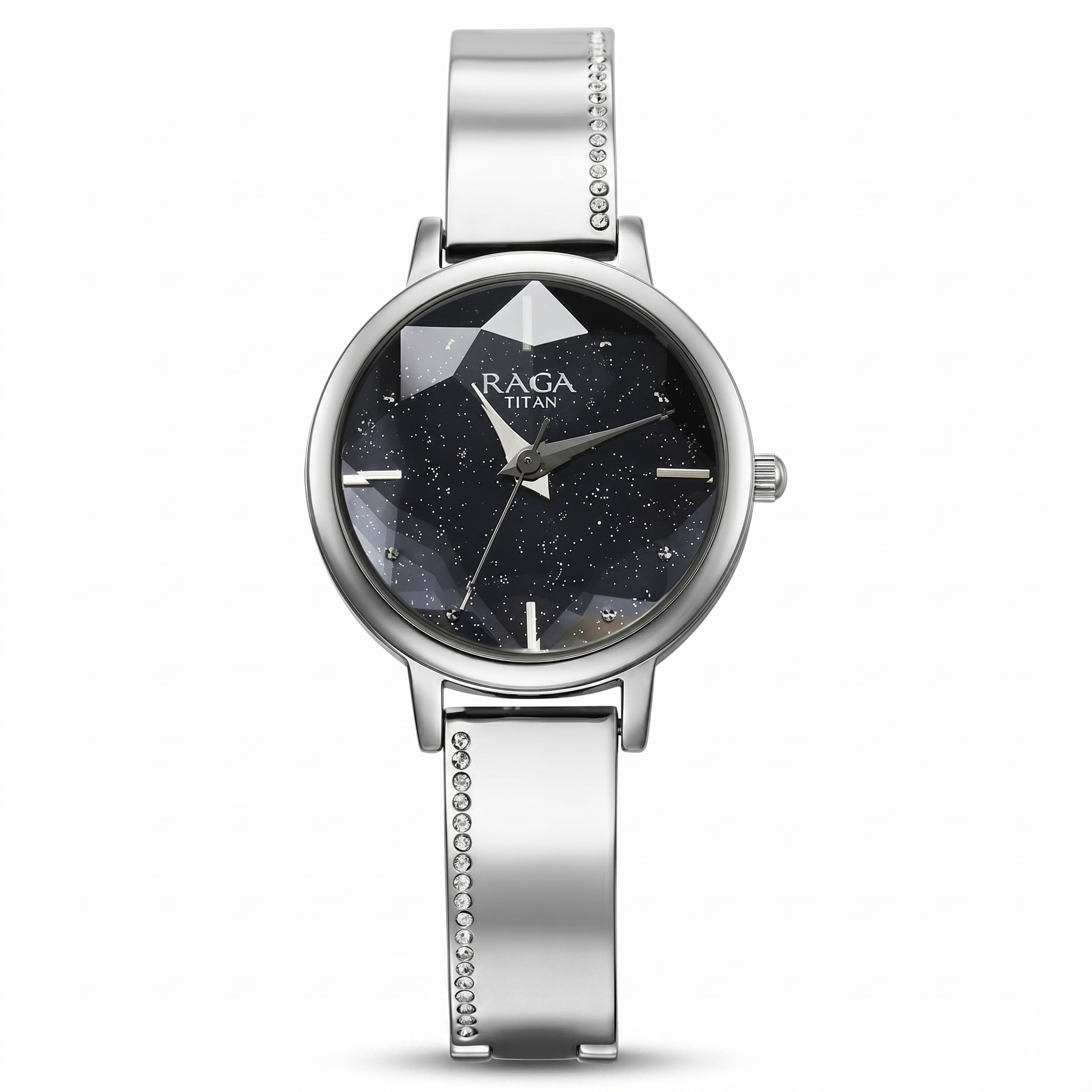 Titan 95267SM01 | Titan Raga Showstopper Quartz Analog Blue Dial Silver Metal Strap Watch For Women