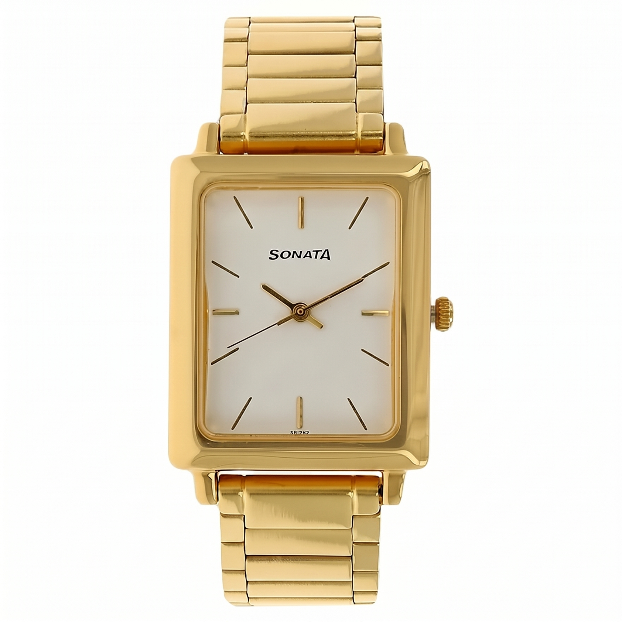 Sonata NP7078YM01 | Sonata Quartz Analog White Dial Stainless Steel Strap Watch for Men