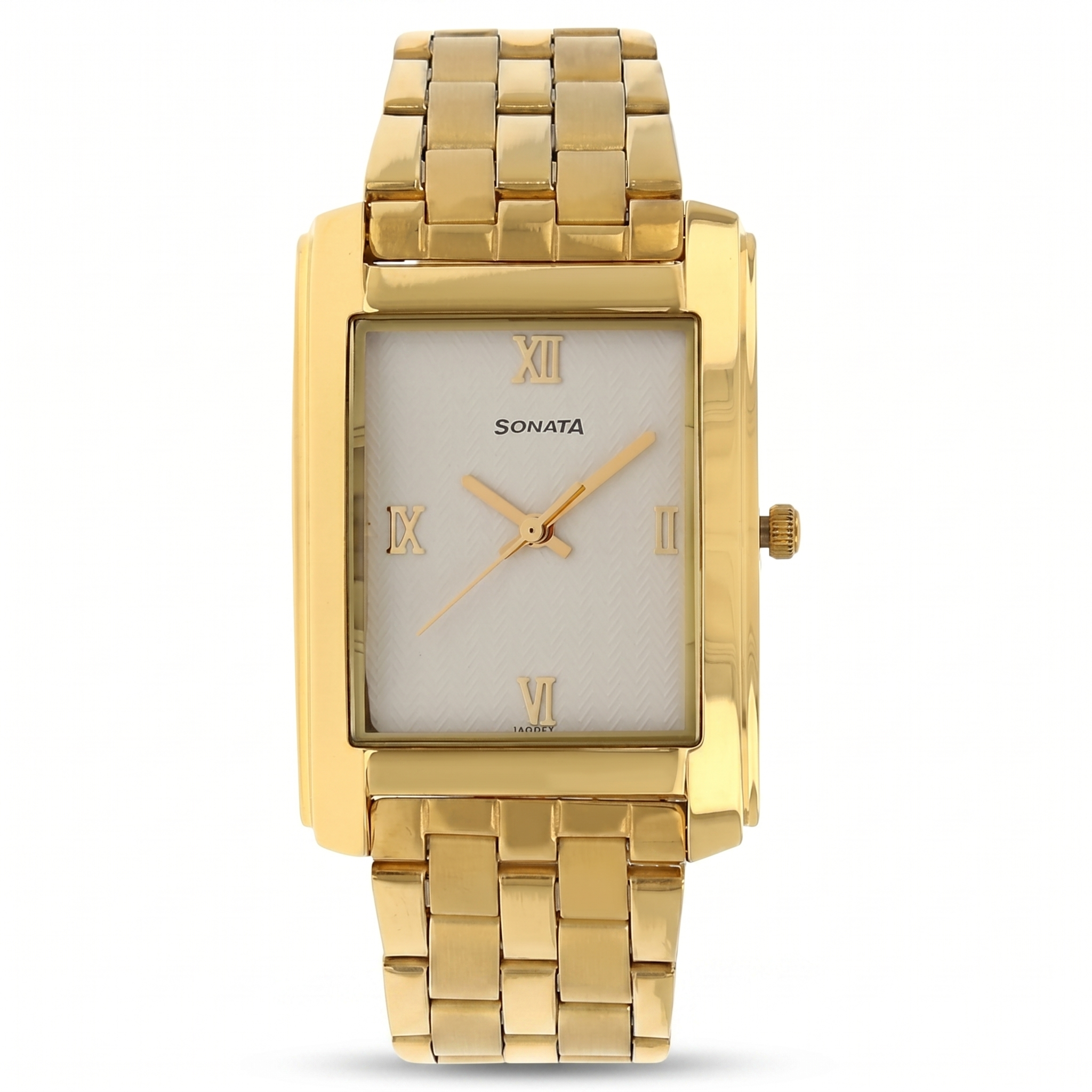 Sonata NP7953YM01 | Sonata Quartz Analog White Dial Stainless Steel Strap Watch for Men