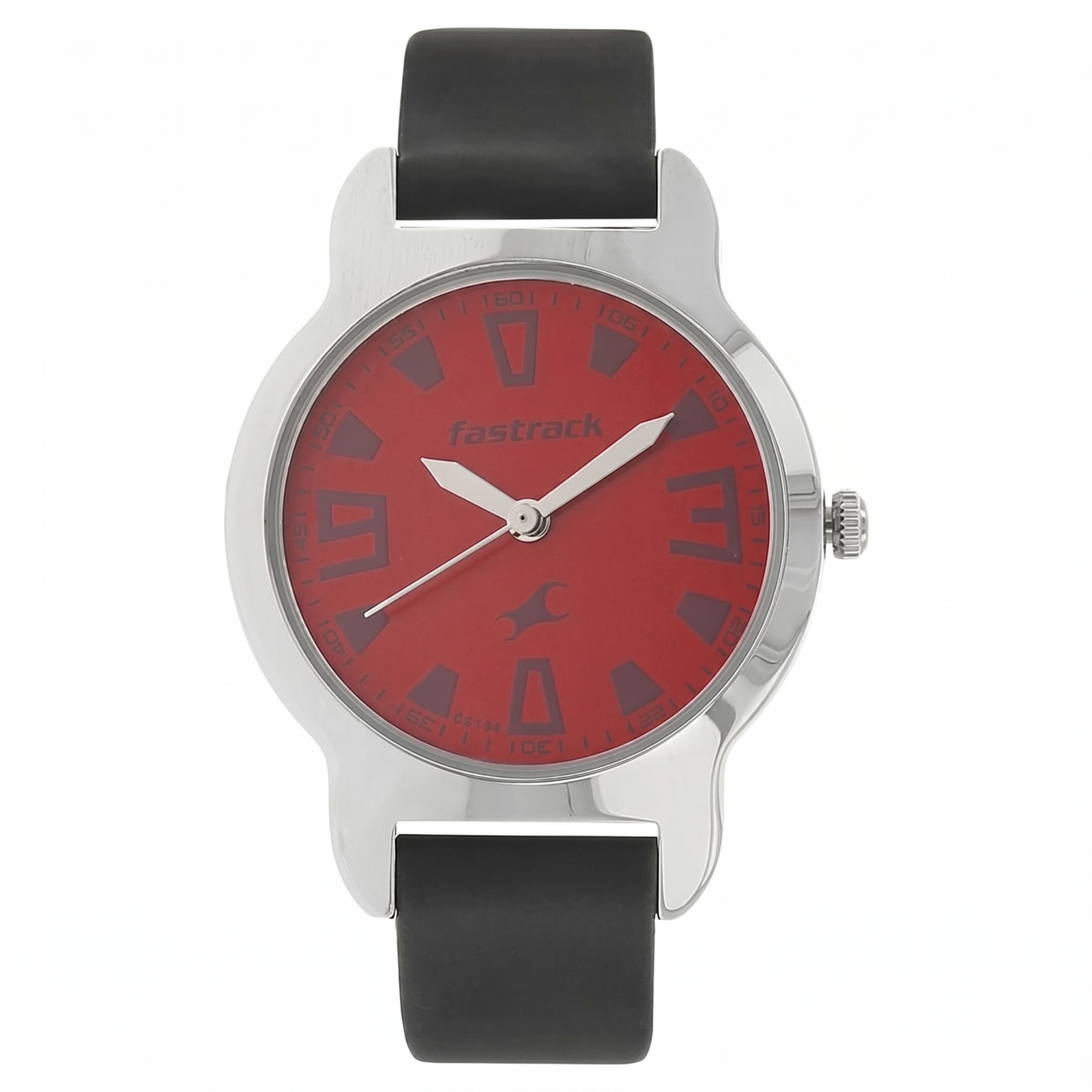 Fastrack 6127SL02 | Fastrack Quartz Analog Red Dial Leather Strap Watch for Girls