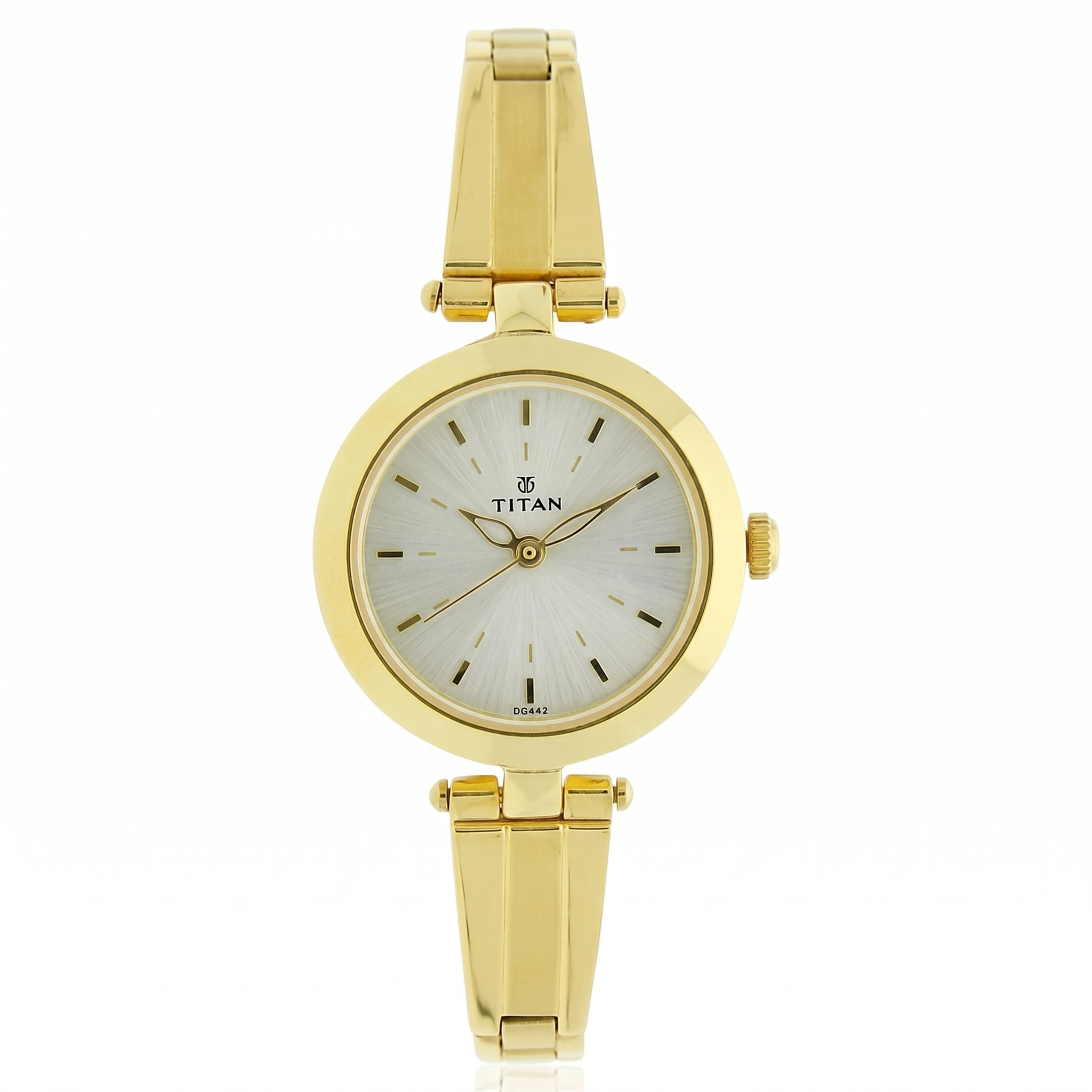 Titan 2574YM01 | Titan Karishma Champagne Dial Women Watch With Stainless Steel Strap