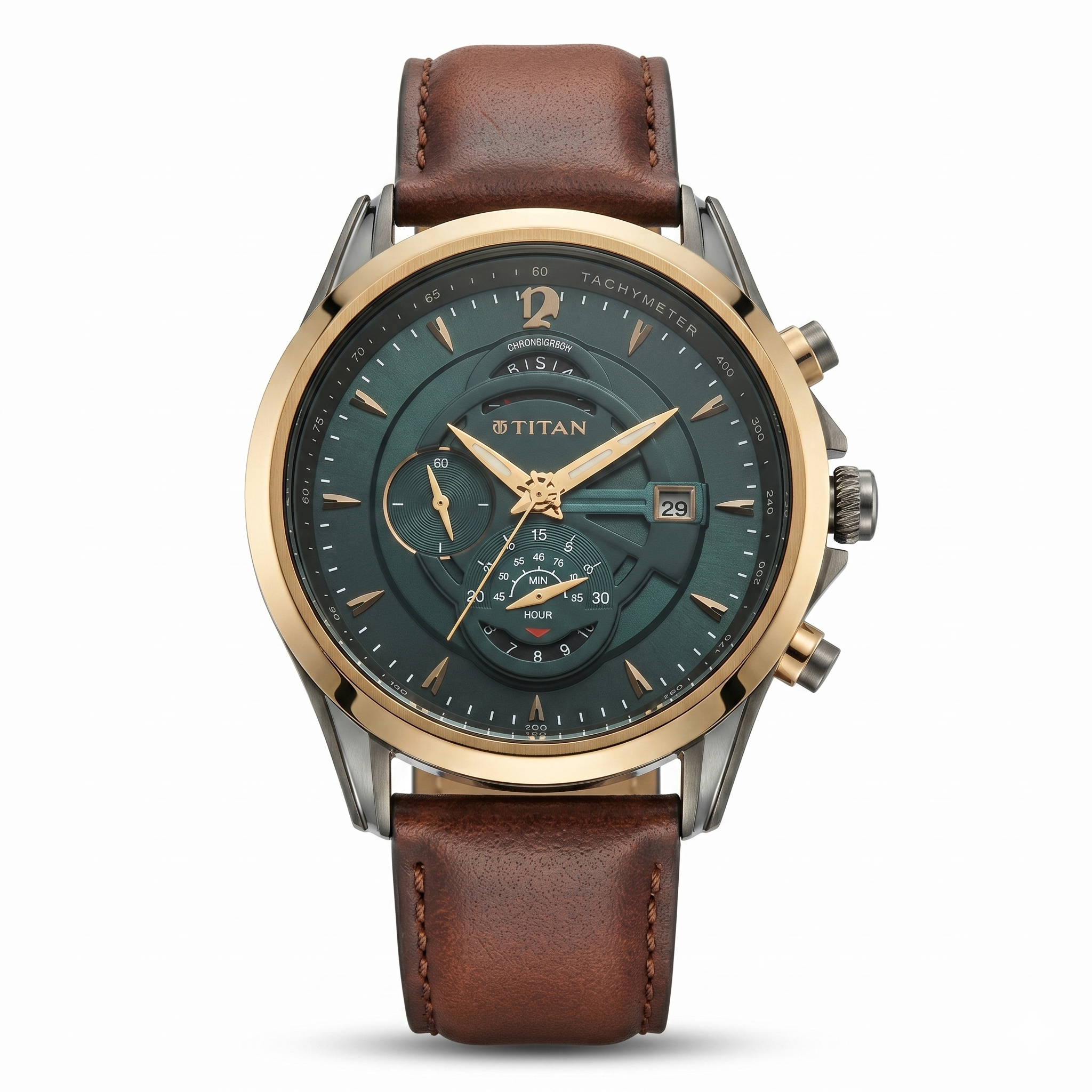 Titan 1830KL02 | Titan Men's Maritime Pro Lateen Sail Chronograph Watch