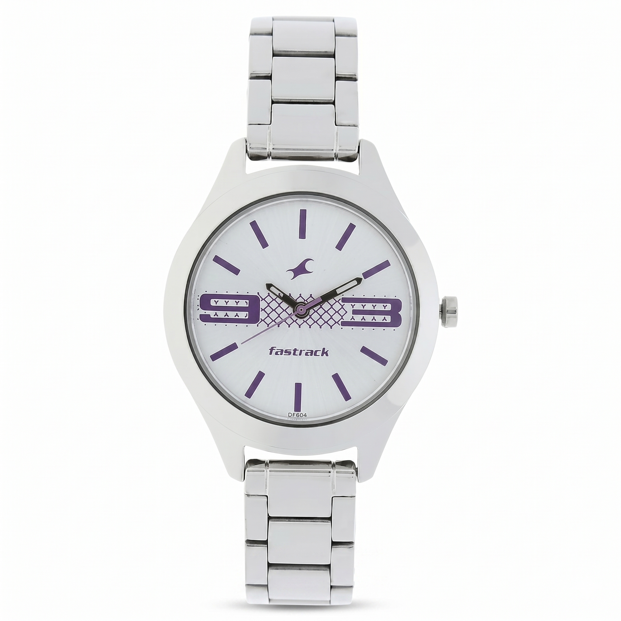 Fastrack NK6153SM01 | Fastrack Quartz Analog Silver Dial Stainless Steel Strap Watch for Girls