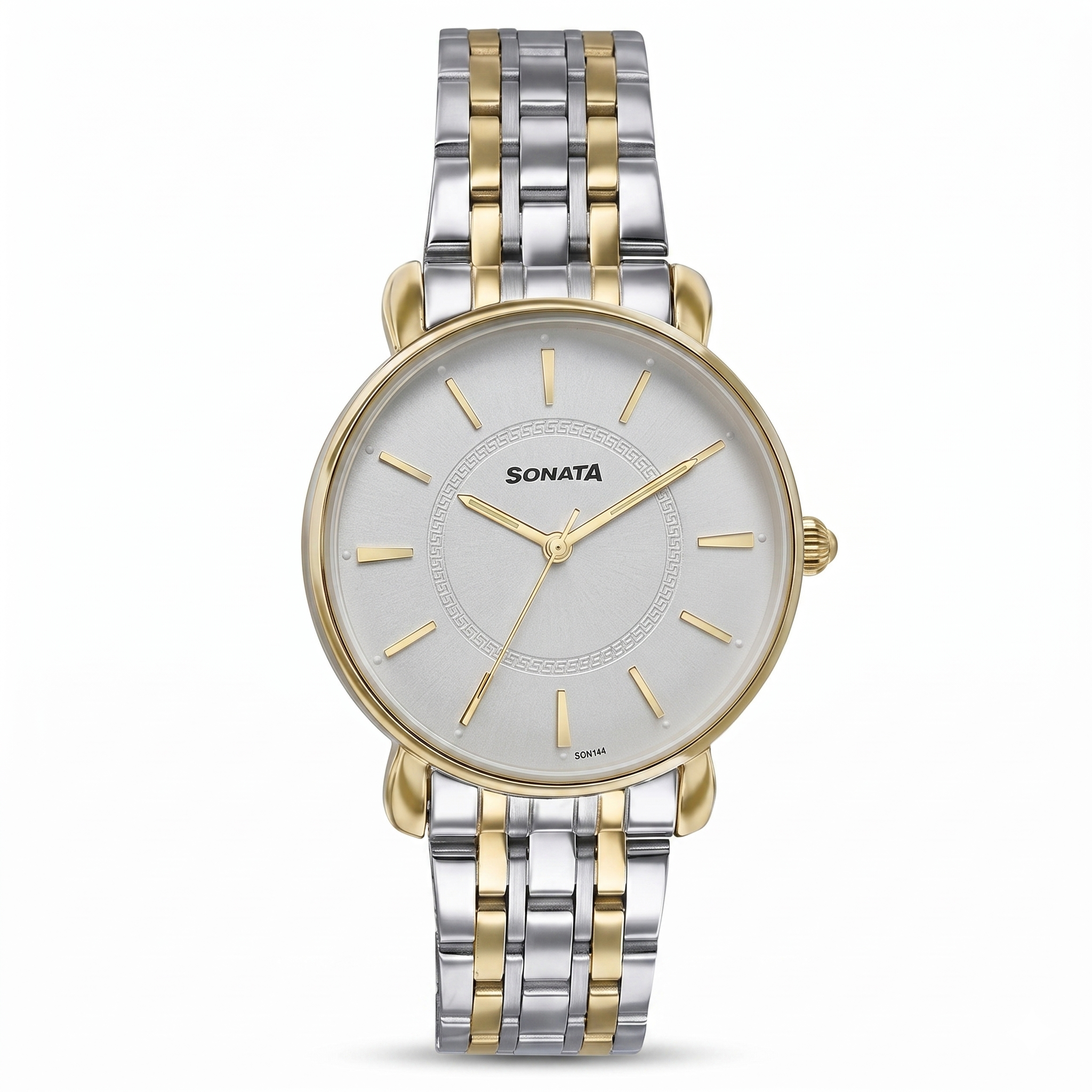 Sonata 87075BM01 | Sonata Wedding Quartz Analog Off White Dial Stainless Steel Strap Watch For Women