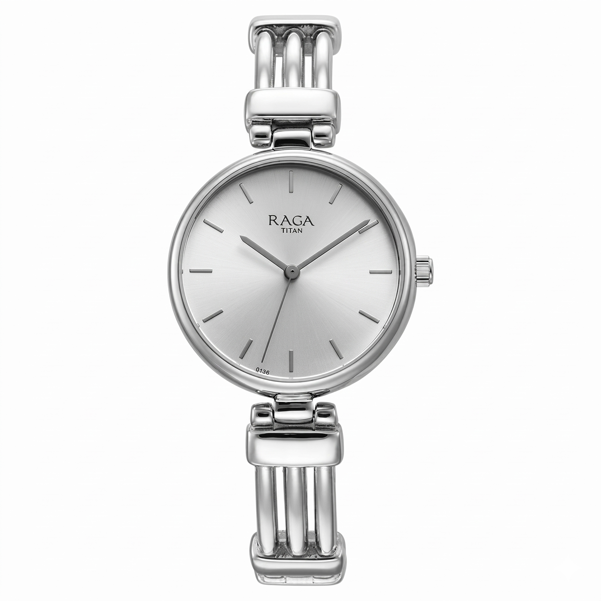 Titan 95263SM01 | Titan Raga Showstopper Quartz Analog Silver Dial Metal Strap Watch for Women