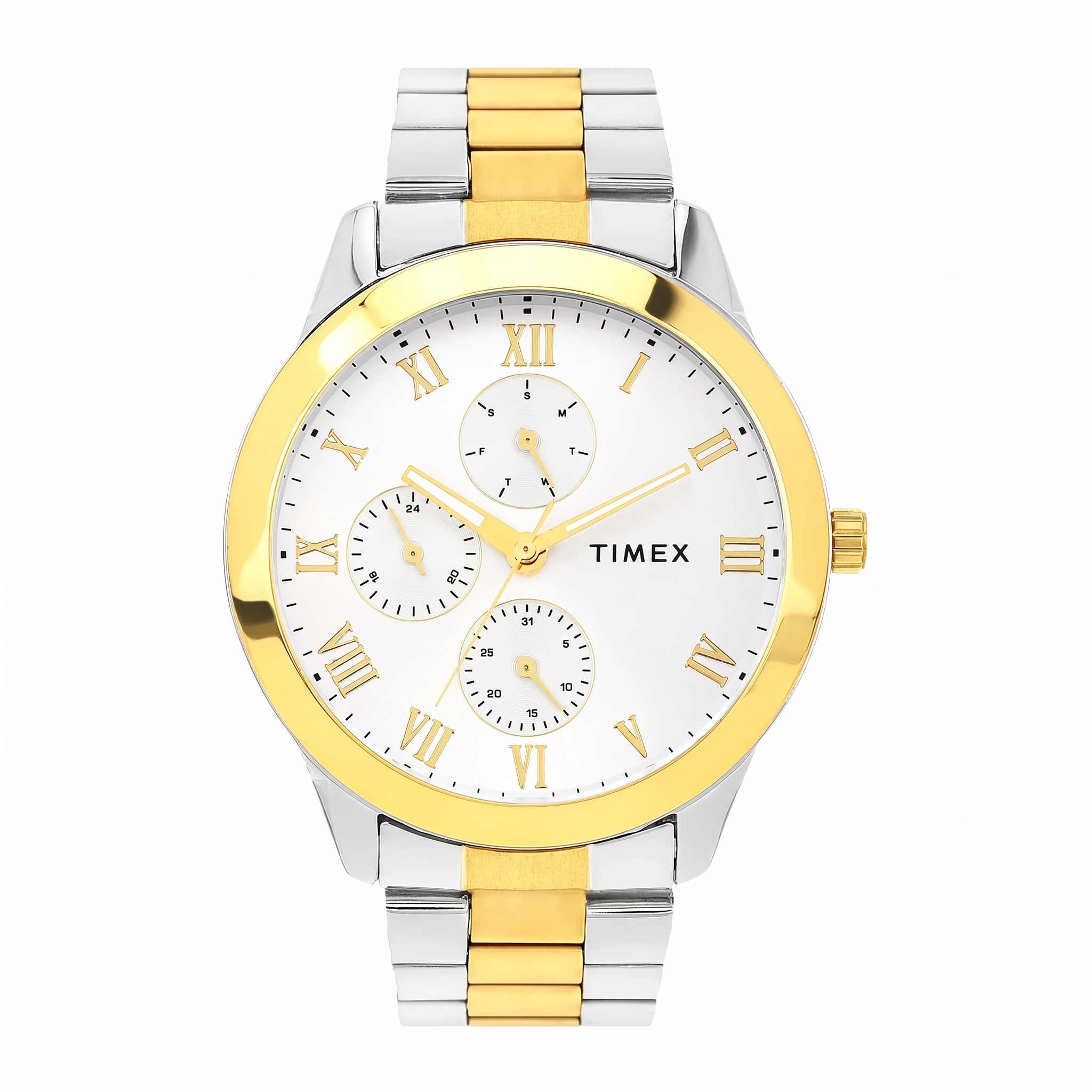 Timex TWEG18528 | TIMEX Men Silver Round Dial Analog Watch.