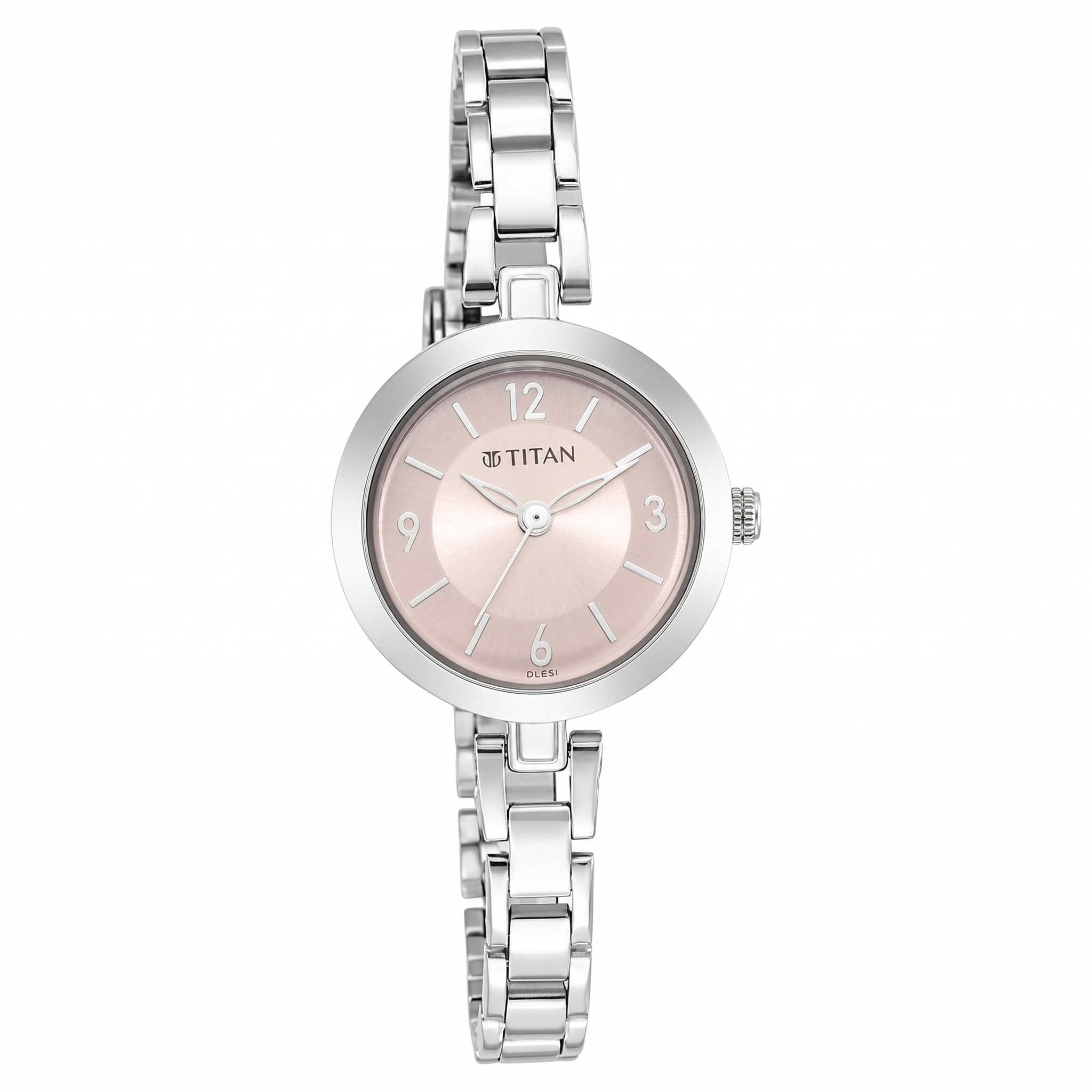Titan 2598SM06 | Titan Lagan Pink Dial Analog Metal Strap Watch for Women