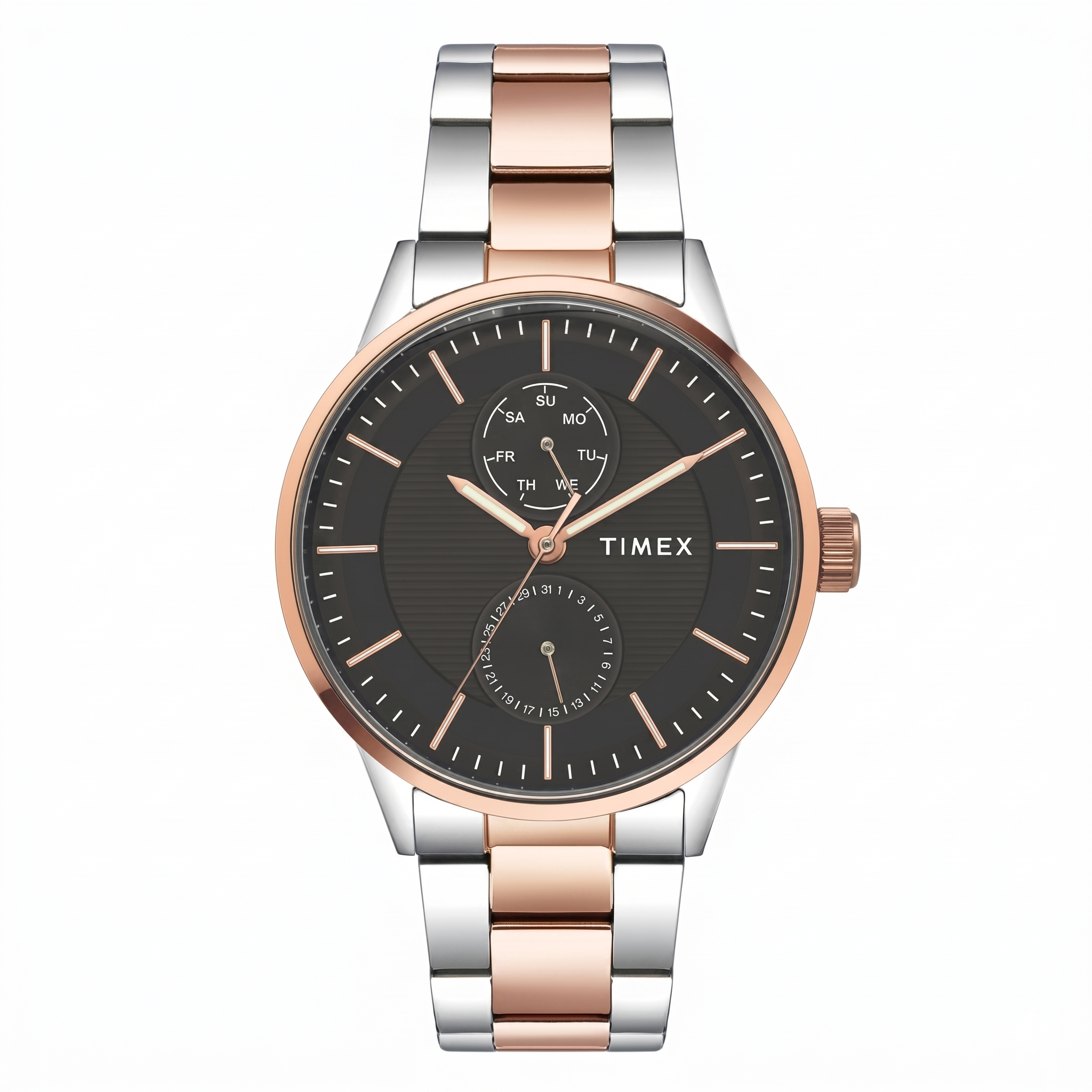 Timex TWEG19903 | Timex Fashion Men's Black Dial Round Case Multifunction Function Watch