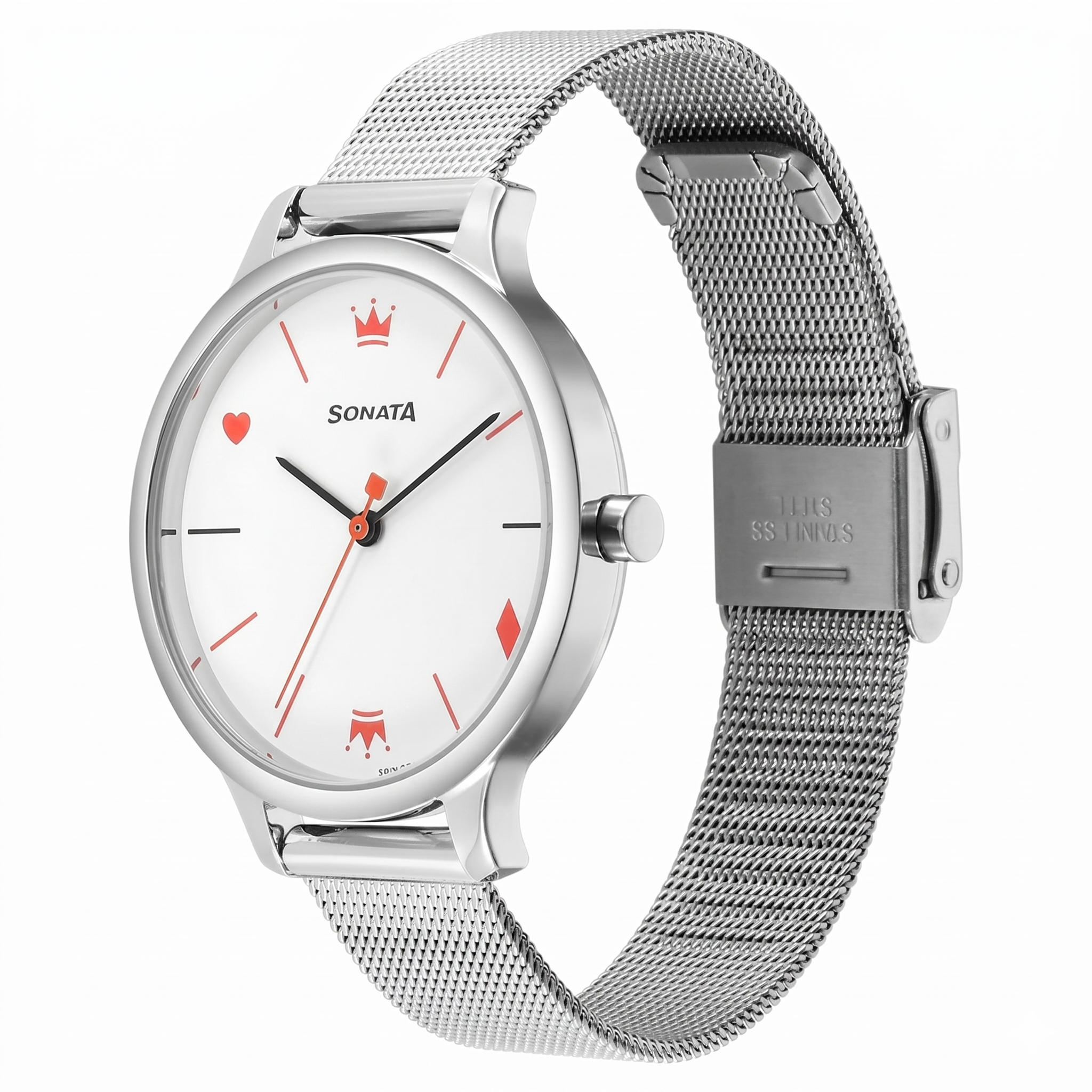 Sonata NS87050SM01 | Sonata Play White Dial Watch for Women