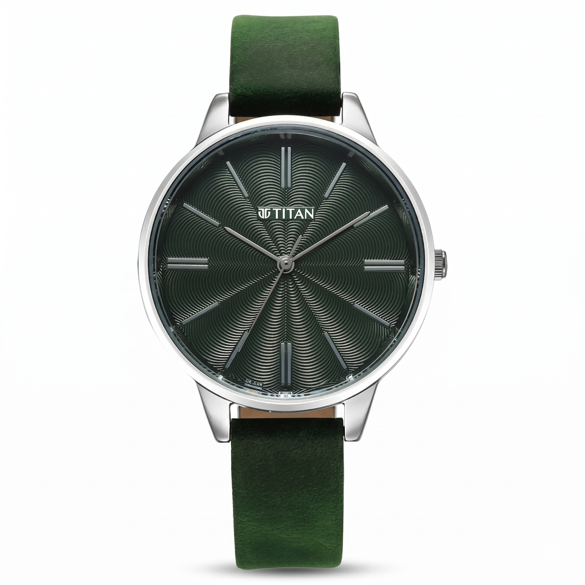 Titan 2648SL11 | Titan Neo Quartz Analog Green Dial Leather Strap Watch For Women