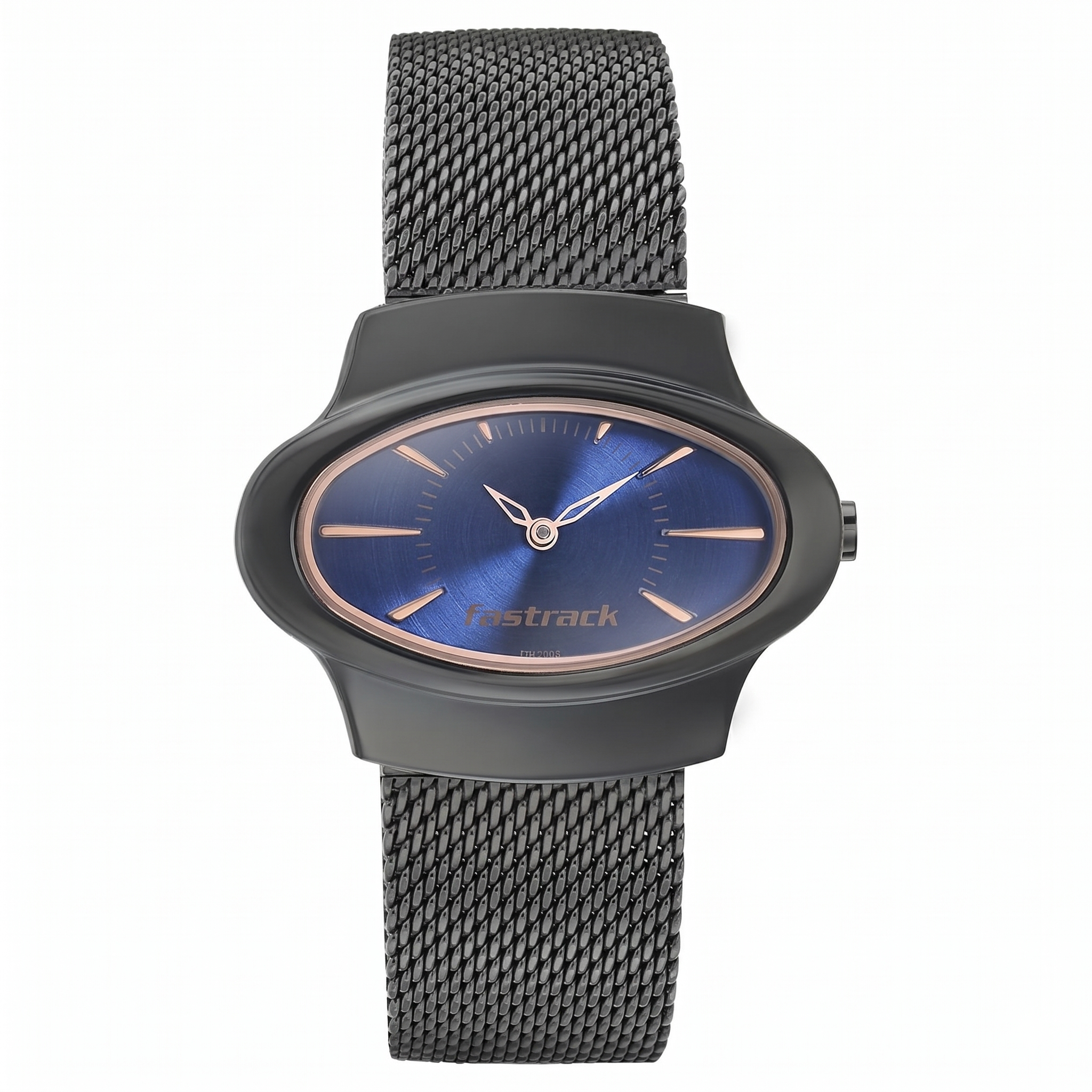 Fastrack 6004QM01 | Fastrack Hitlist Quartz Analog Blue Dial Stainless Steel Strap Watch for Girls