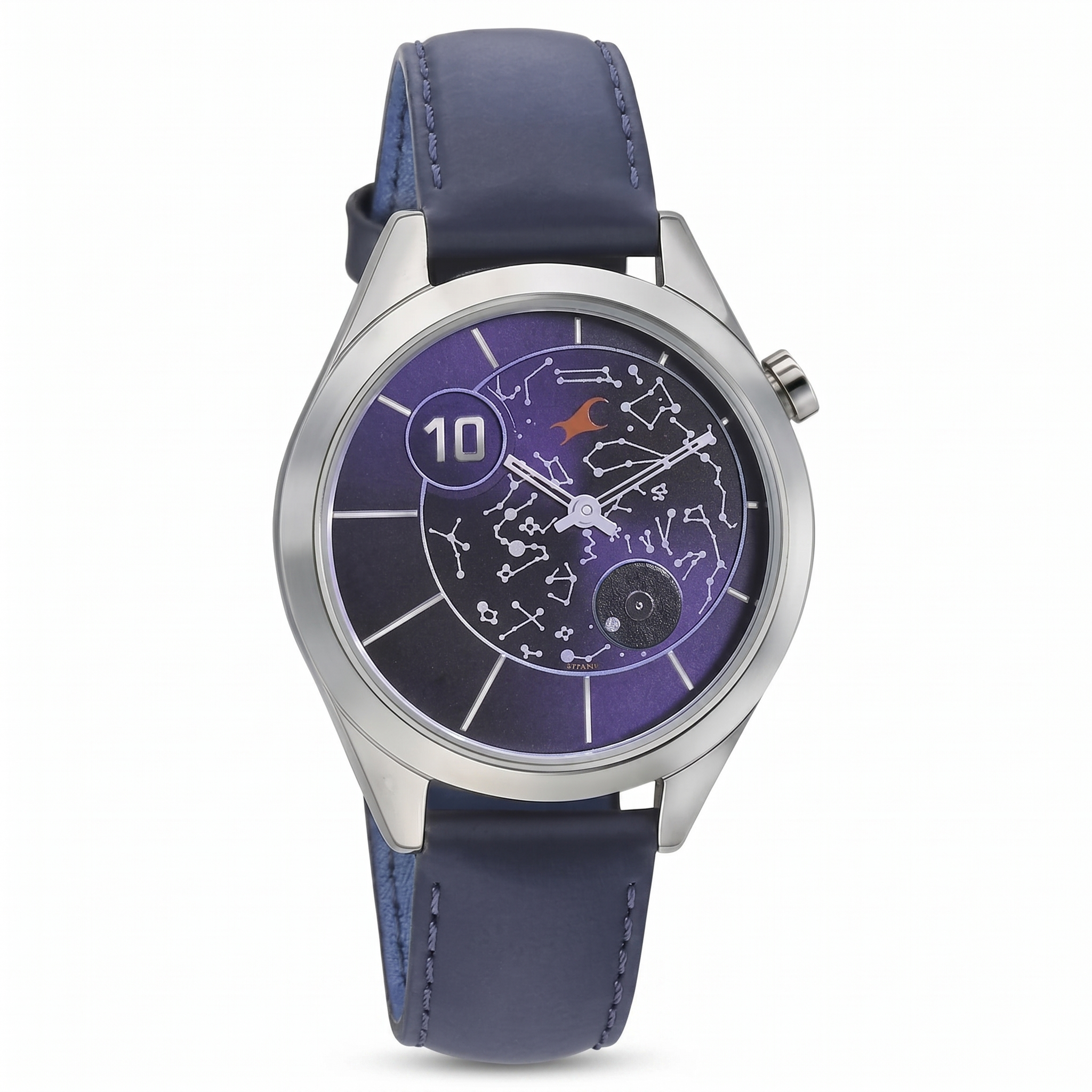Fastrack 6193SL01 | Fastrack Space Rover Quartz Analog Purple Dial Leather Strap Watch for Girls