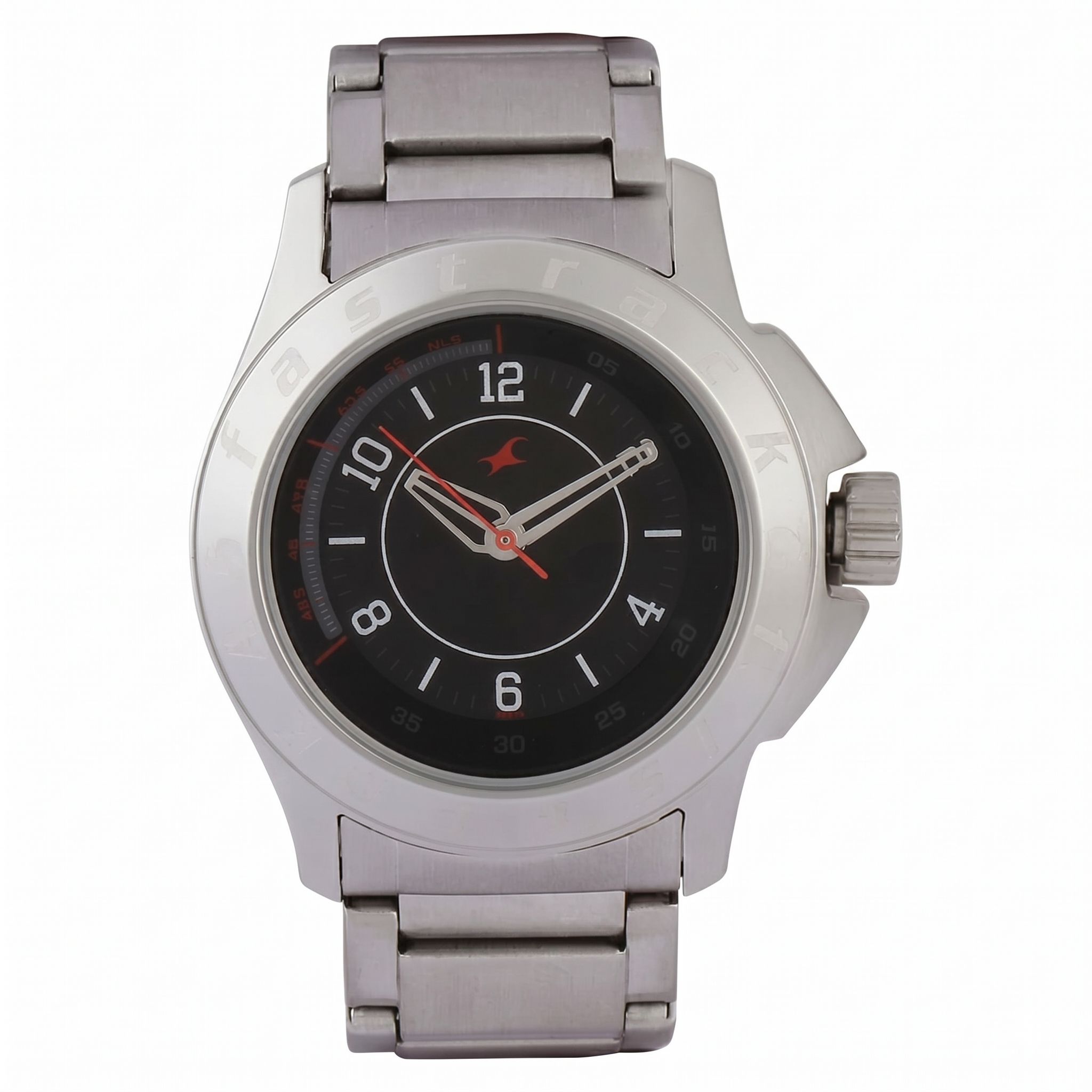 Fastrack 3075SM01 | Fastrack Quartz Analog Black Dial Stainless Steel Strap Watch for Guys