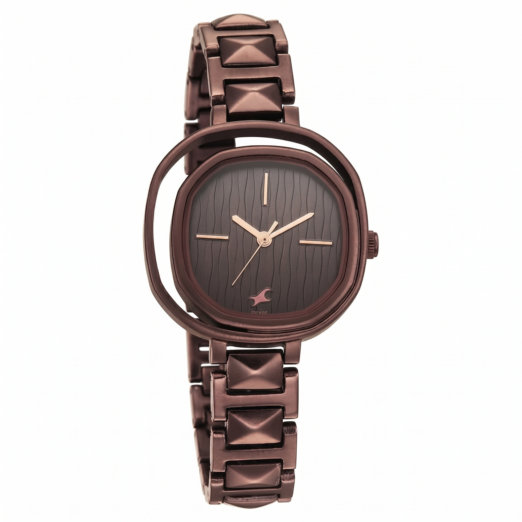 Fastrack 6276QM02 | Fastrack Opulence Quartz Analog Brown Dial Metal Strap Watch for Girls