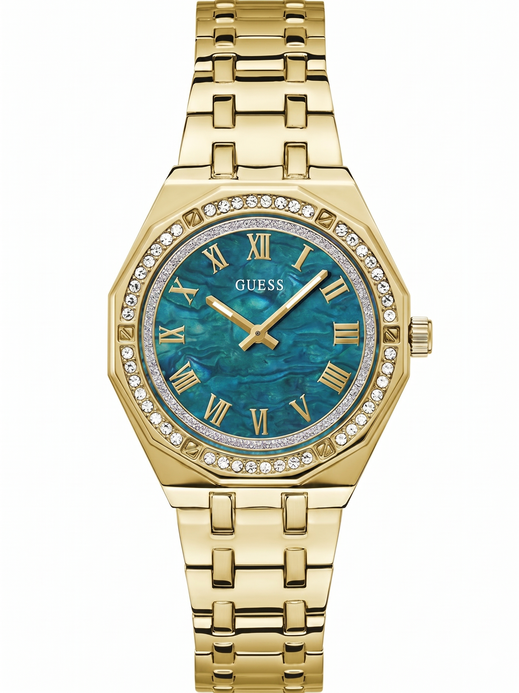 Guess GW0770L2 | Gd Desire Women Quartz Green Dial Analog Stainless Steel.