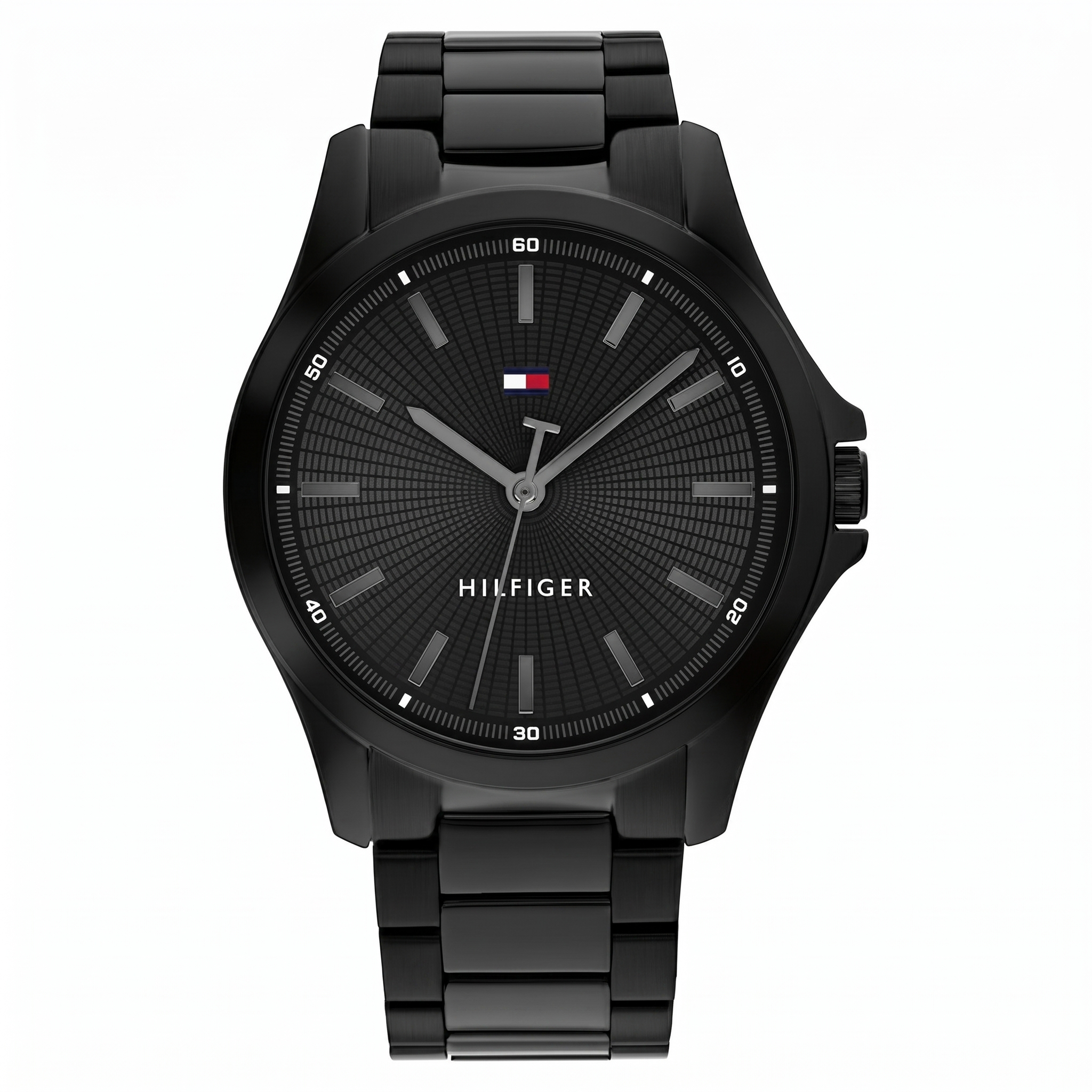 Tommy Hilfiger TH1710680 | Tommy Hilfiger Quartz Analog Black Dial Black Stainless Steel Strap Watch For Men