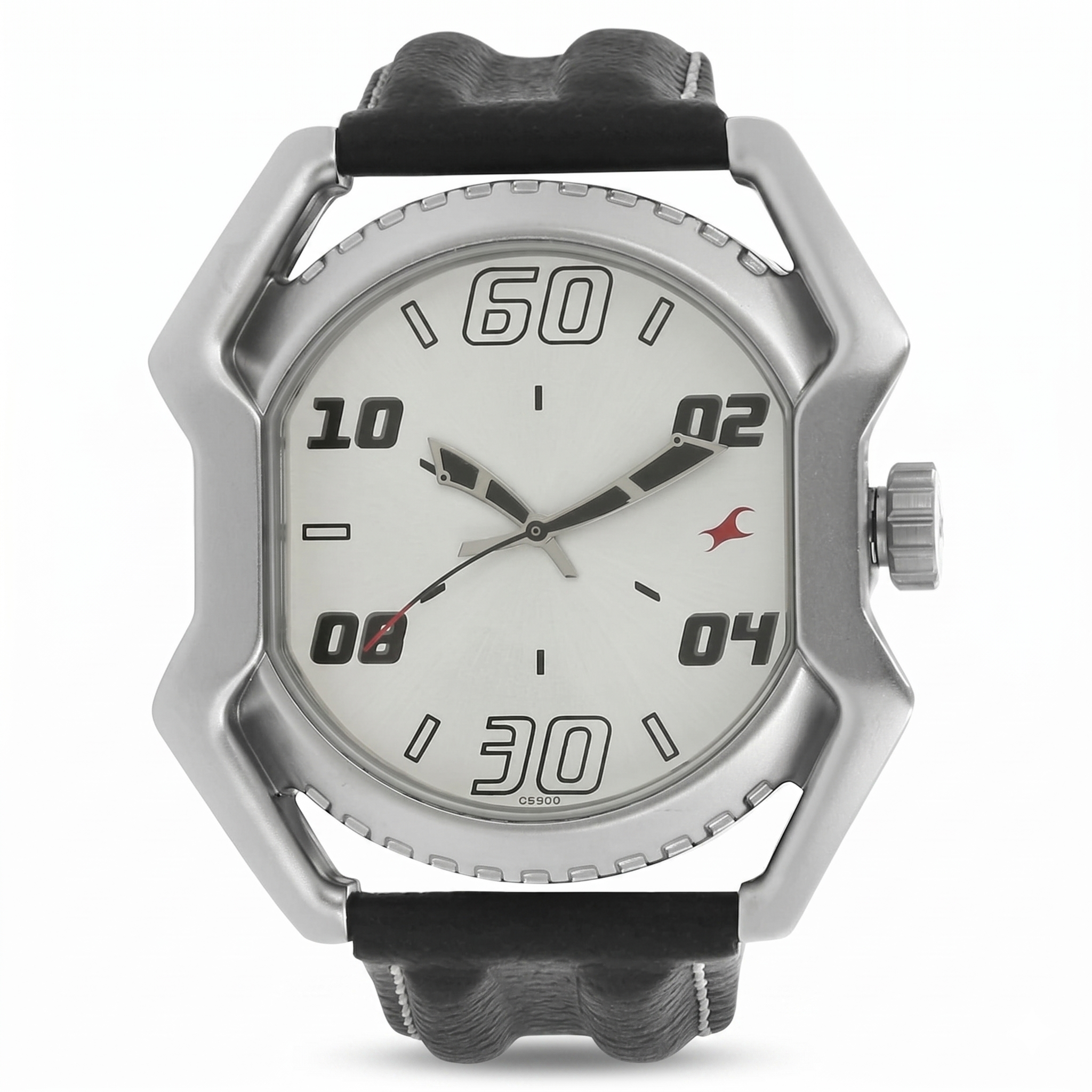 Fastrack 3112SL01 | Fastrack Quartz Analog White Dial Leather Strap Watch for Guys