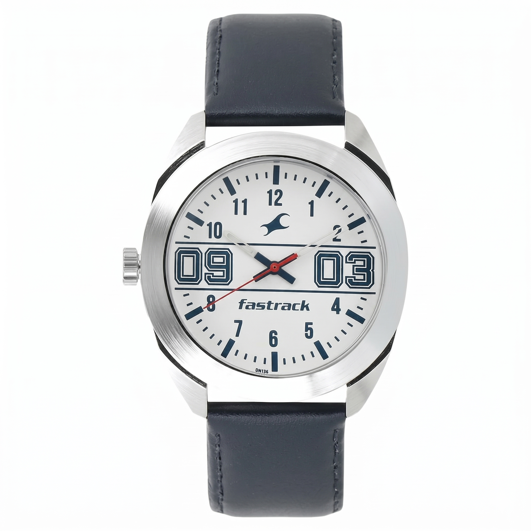 Fastrack 3175SL02 | Fastrack Varsity Quartz Analog White Dial Leather Strap Watch for Guys