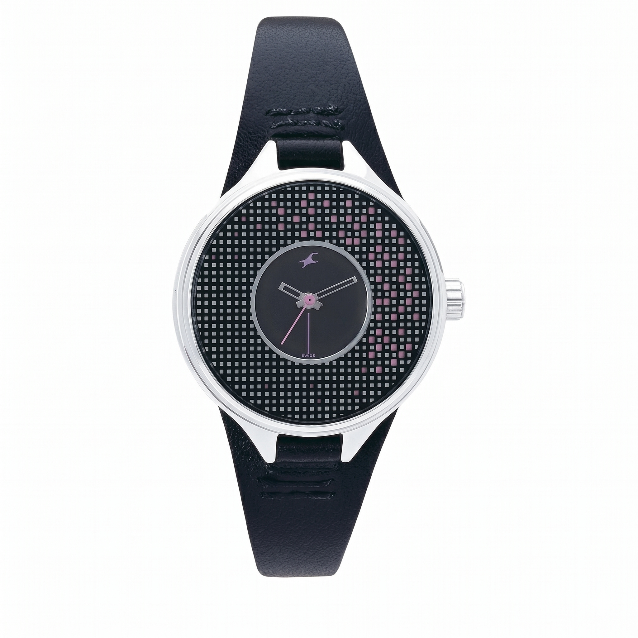 Fastrack 6058SL01 | Fastrack Quartz Analog Black Dial Leather Strap Watch for Girls
