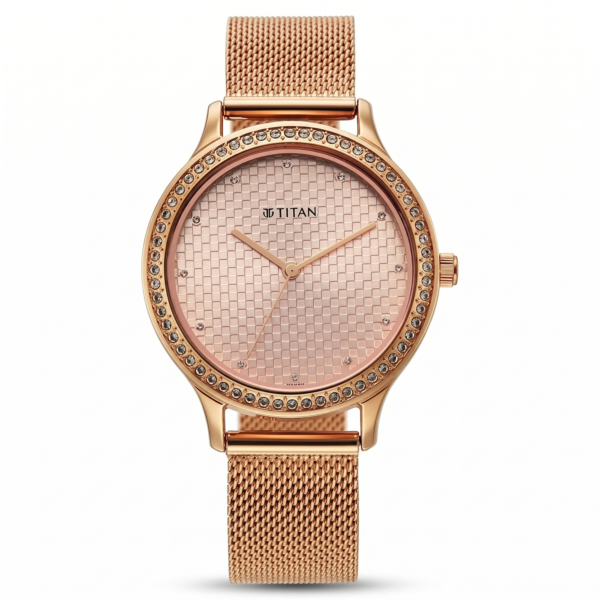 Titan 2634WM06 | Titan Purple Superheads Quartz Analog Rose Gold Dial Rose Gold Stainless Steel Strap Watch For Women