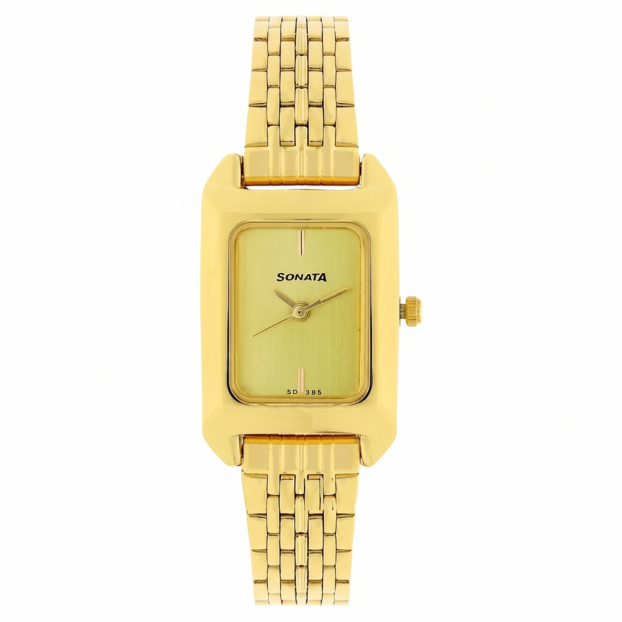 Sonata NG8067YM02 | Sonata Quartz Analog Champagne Dial Stainless Steel Strap Watch for Women