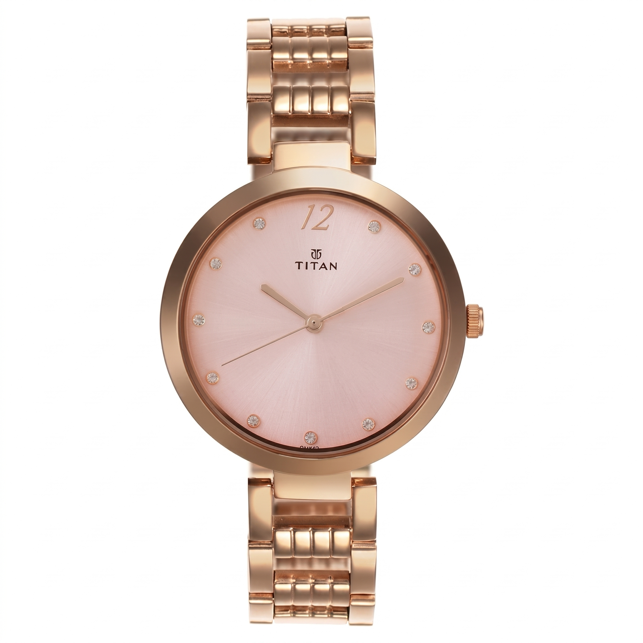 Titan 2480WM03 | Titan Sparkle Pink Dial Analog Stainless Steel Strap watch for Women