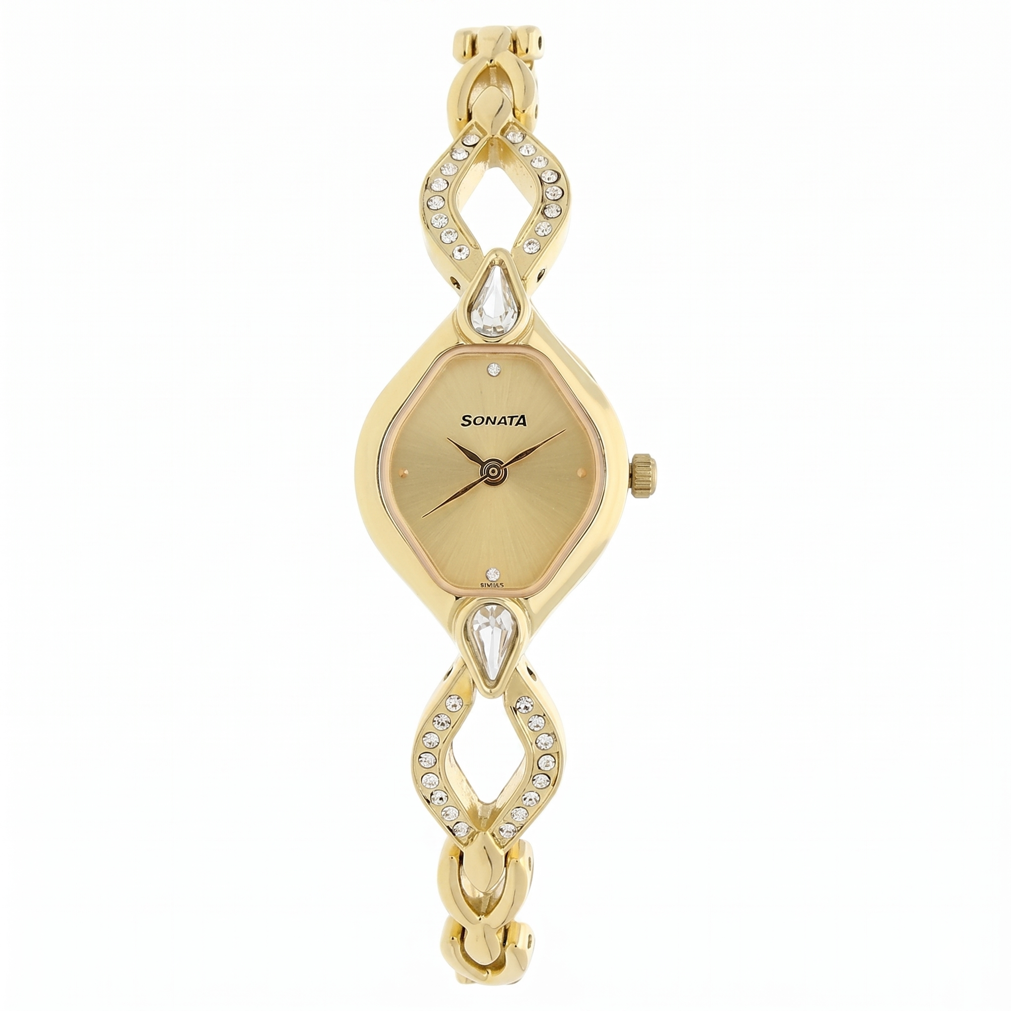 Sonata NS8063YM04 | Sonata Quartz Analog Champagne Dial Metal Strap Watch for Women