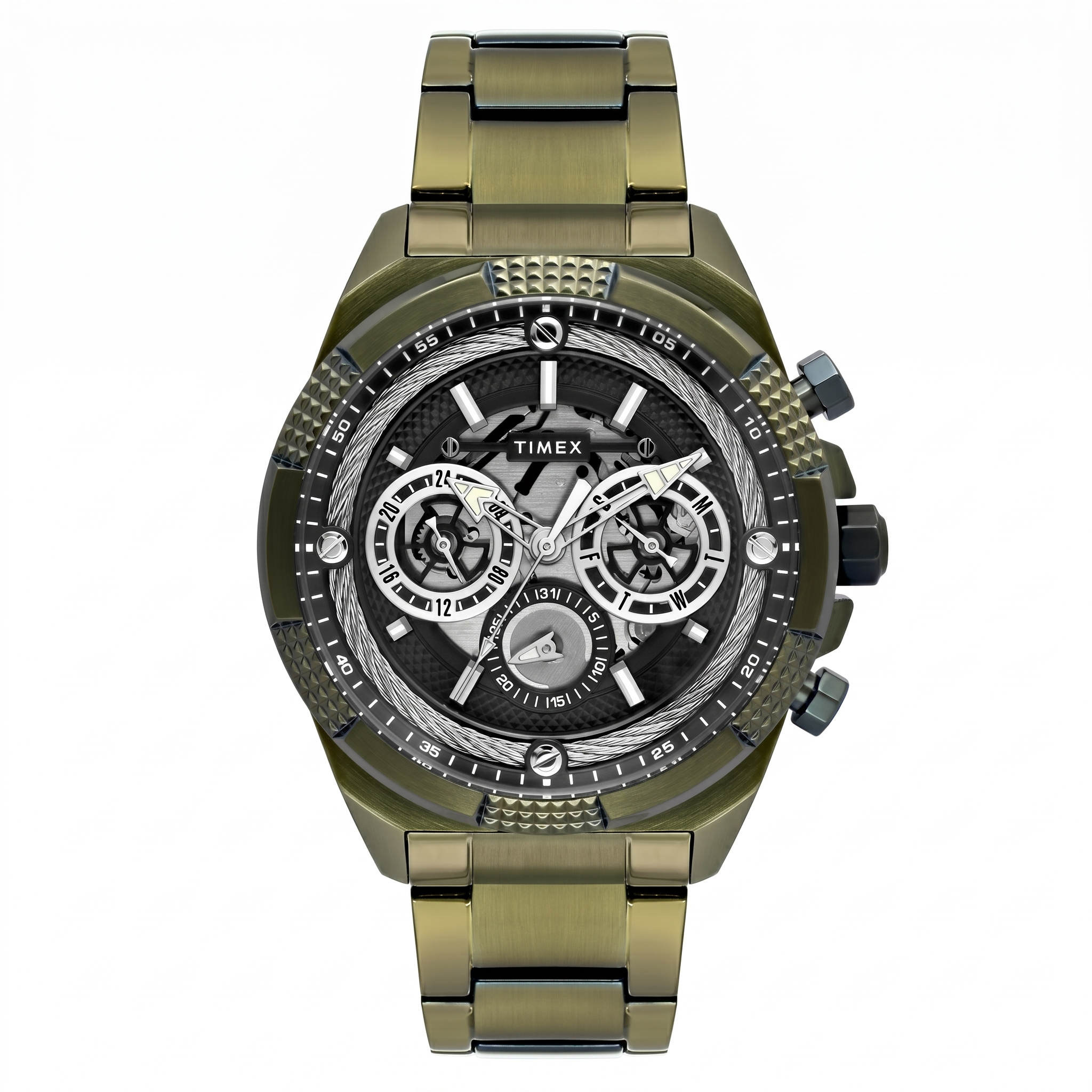 Timex TWEG27701 | TIMEX Round Green Dial Analog Men's Watch.