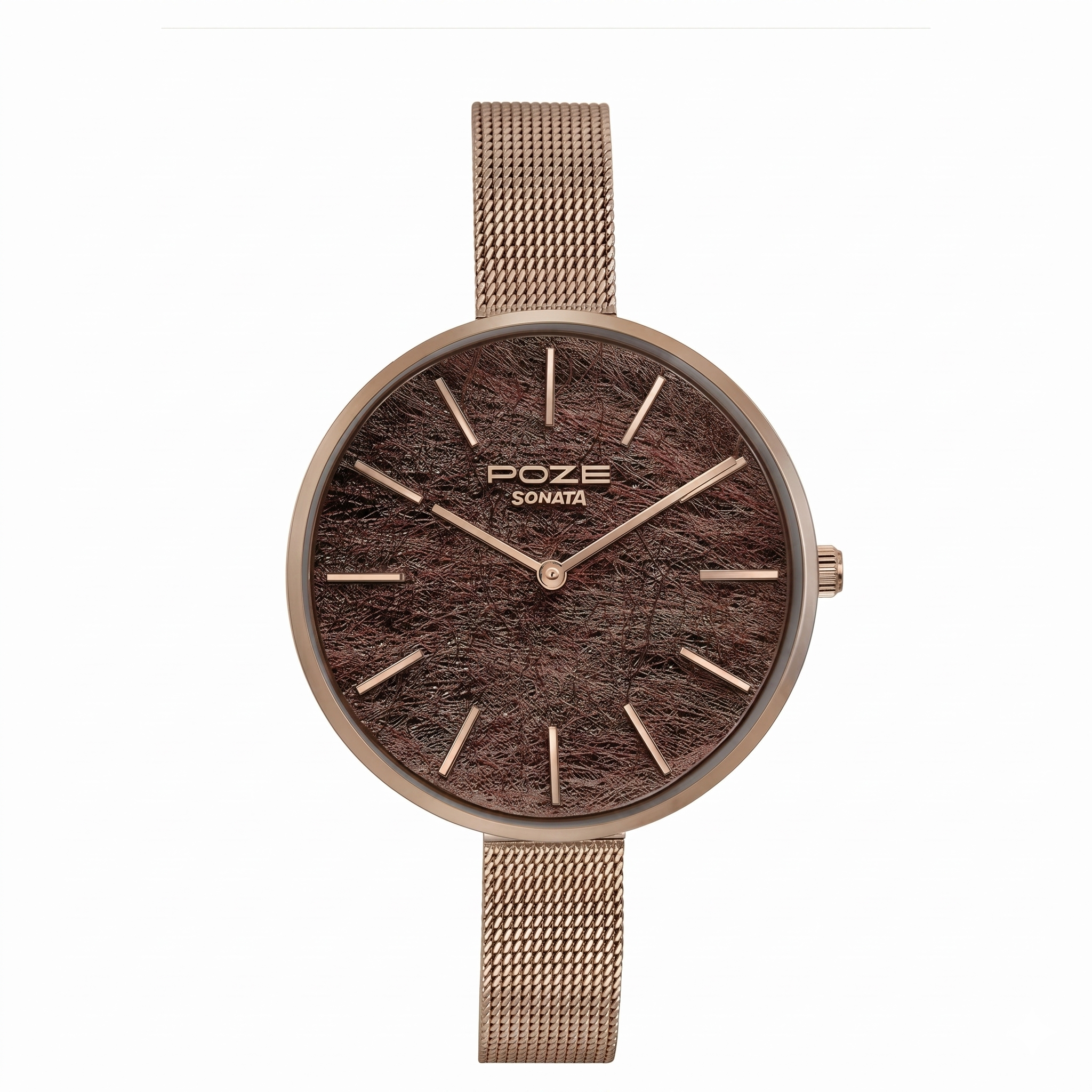 Sonata SP80069WM01W | Sonata Poze Quartz Analog Multicoloured Dial Mesh Strap Watch for Women