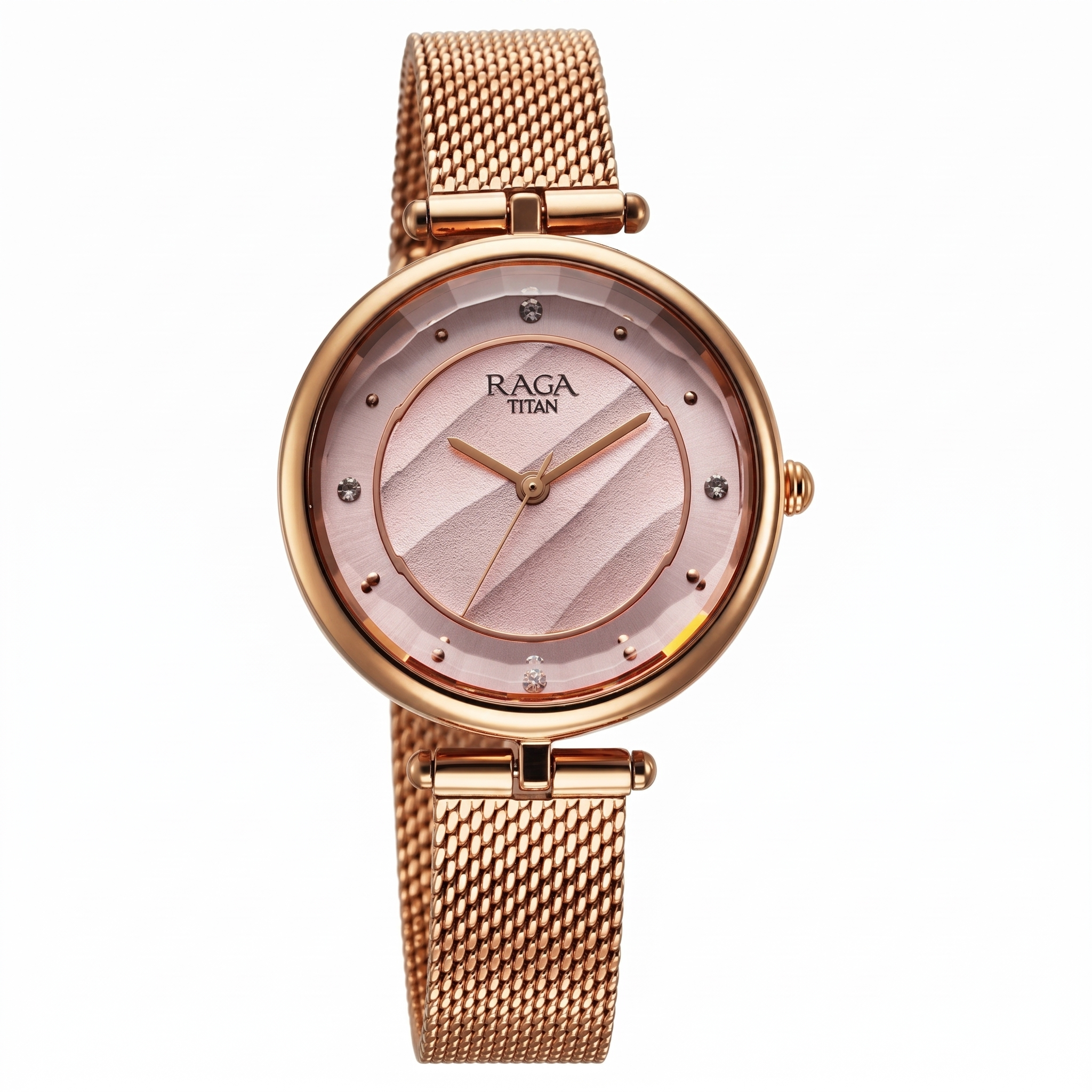 Titan 2773WM01 | Titan Raga Showstopper Quartz Analog Pink Dial Metal Strap Watch For Women