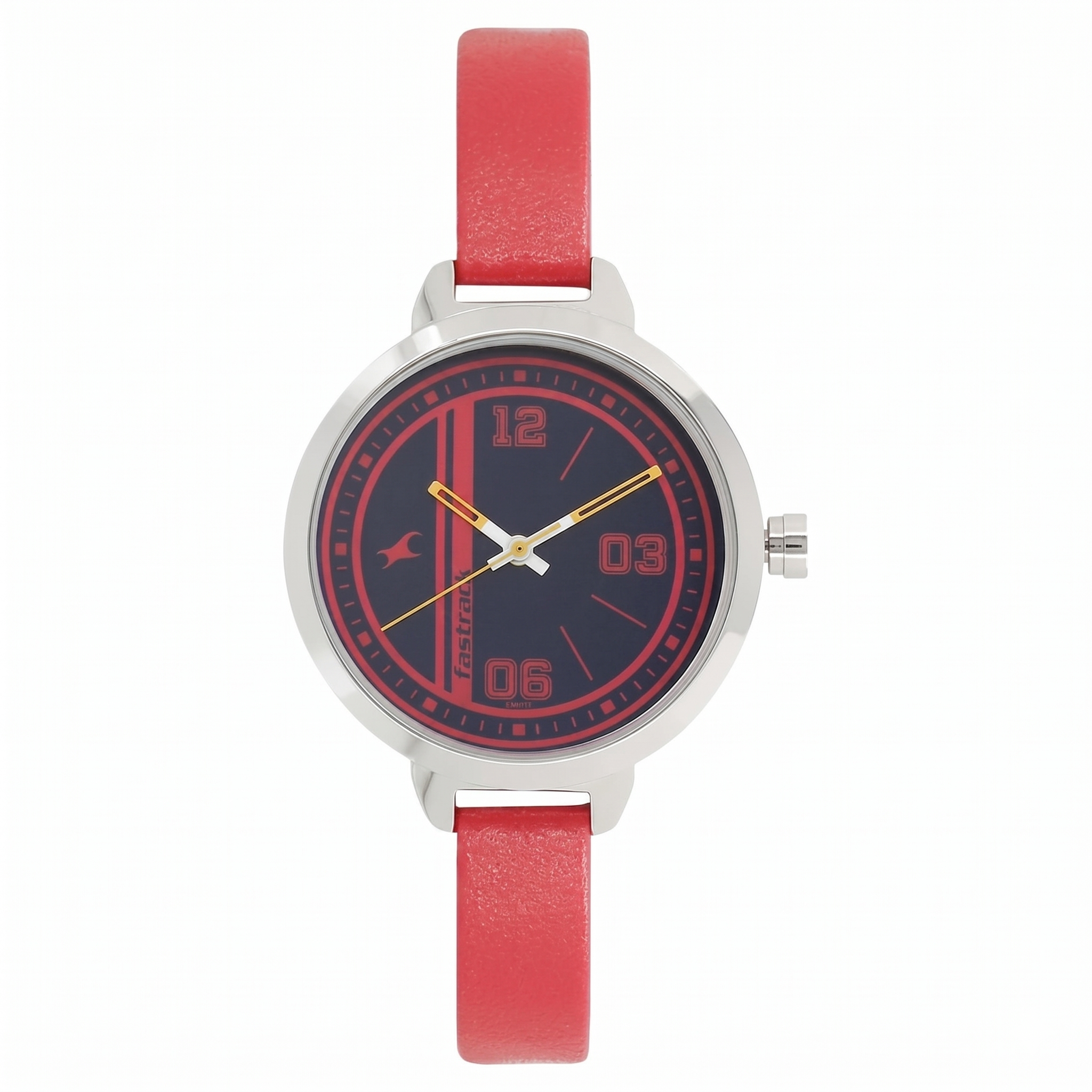 Fastrack NM6174SL02 | Fastrack Varsity Quartz Analog Blue Dial Leather Strap Watch for Girls