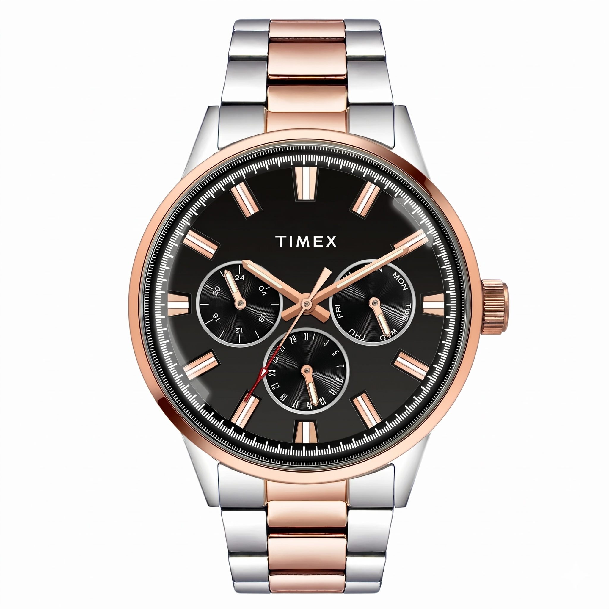 Timex TWEG19910 | Timex Fashion Men's Black Dial Round Case Multifunction Function Watch