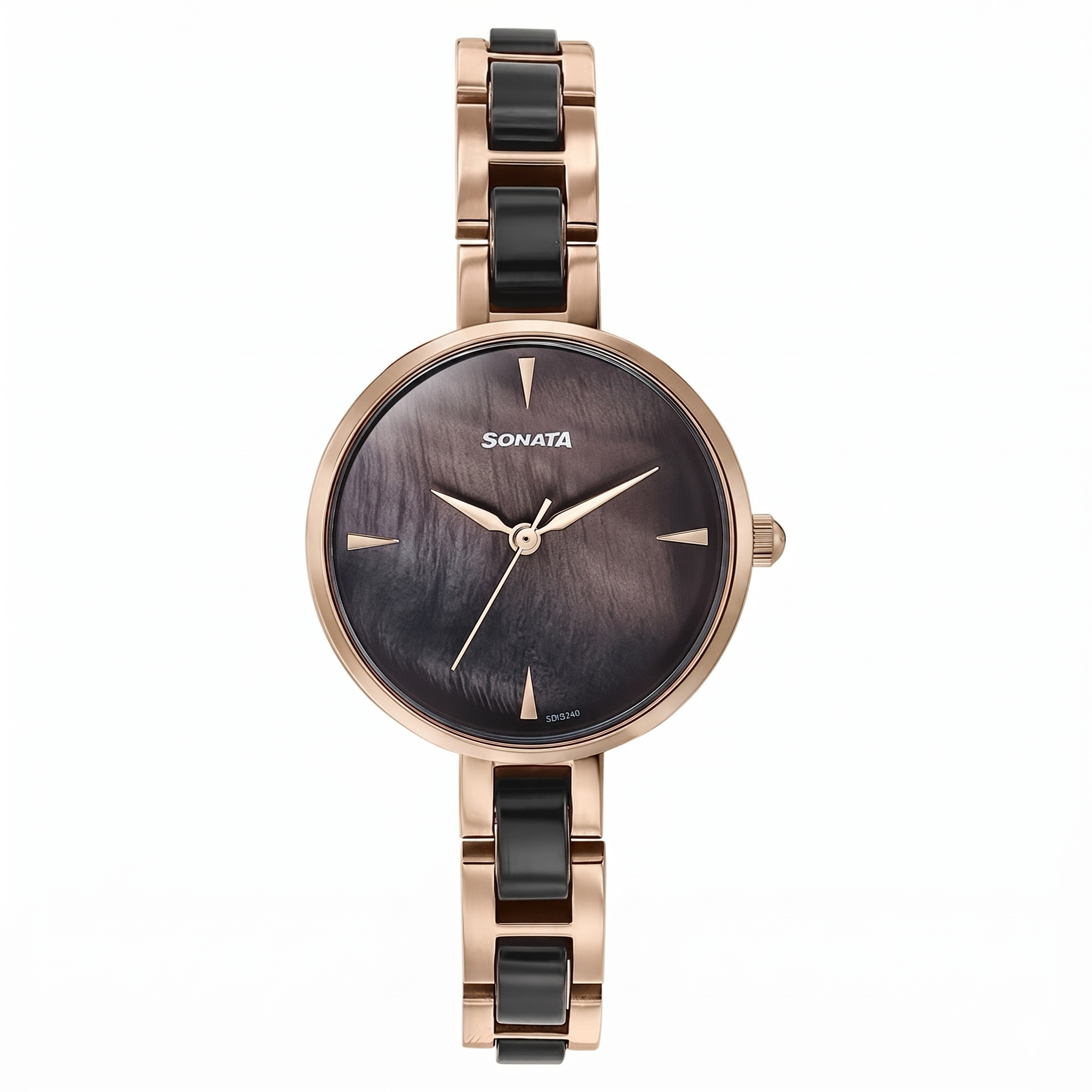 Sonata 87064KD01 | Sonata Quartz Analog Multicoloured Dial Two Toned Stainless Steel Strap Watch For Women