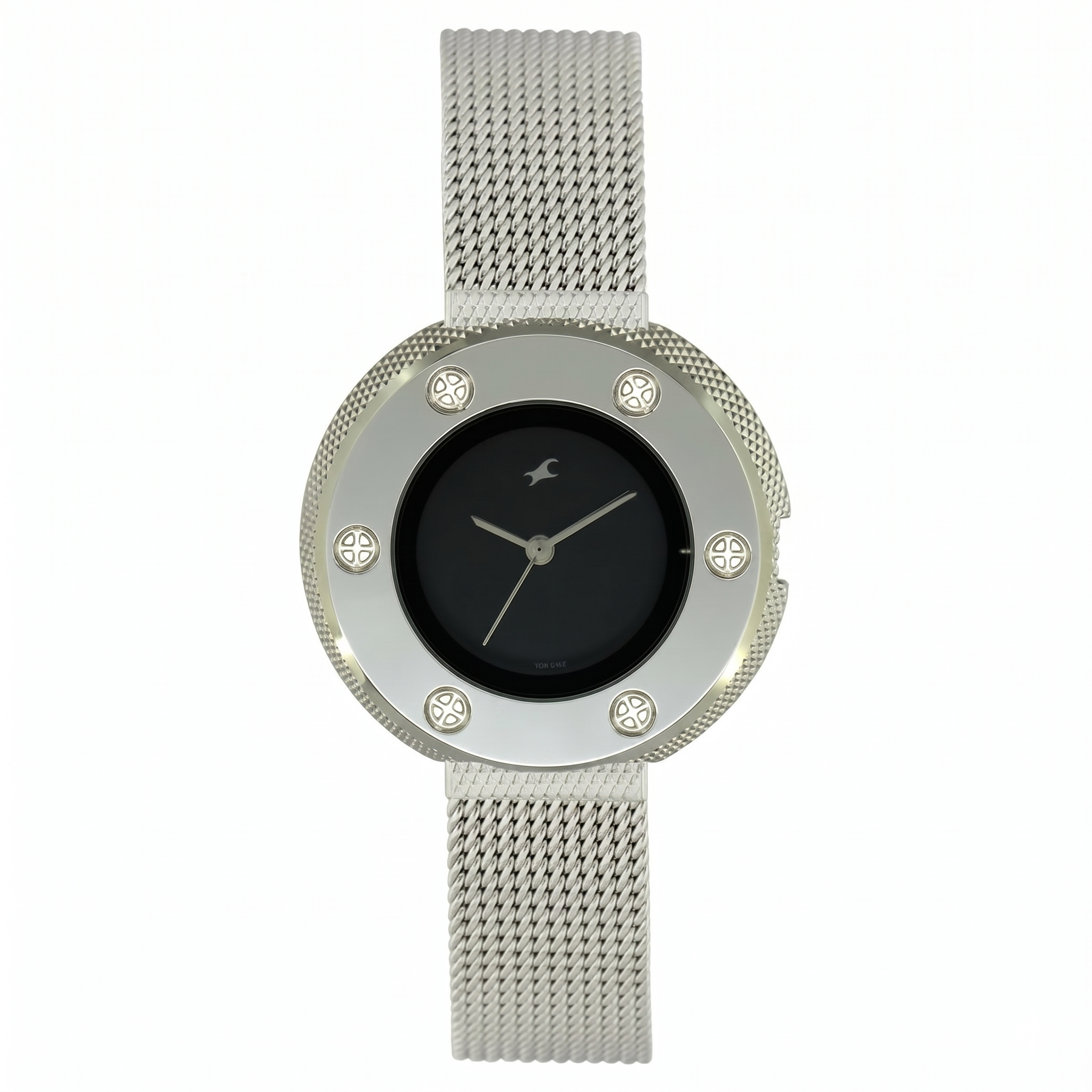 Fastrack 6051SM01 | Fastrack Quartz Analog Black Dial Stainless Steel Strap Watch for Girls