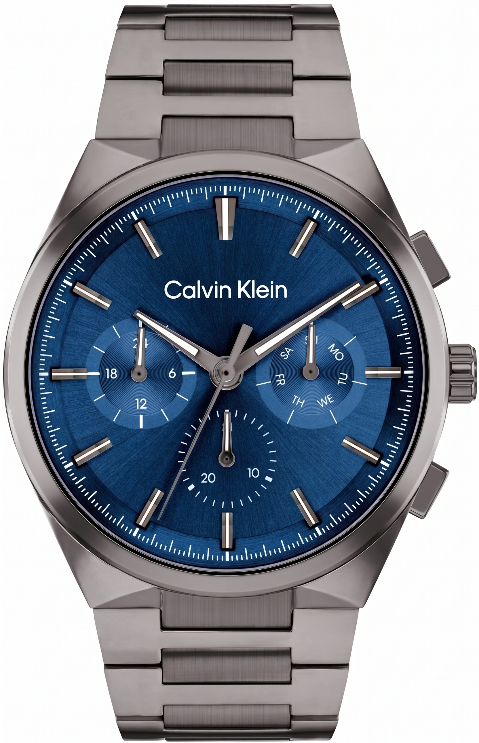 Calvin Klein 252004433 | Distinguish Men Quartz Blue Dial Chronograph Stainless Steel Watch.
