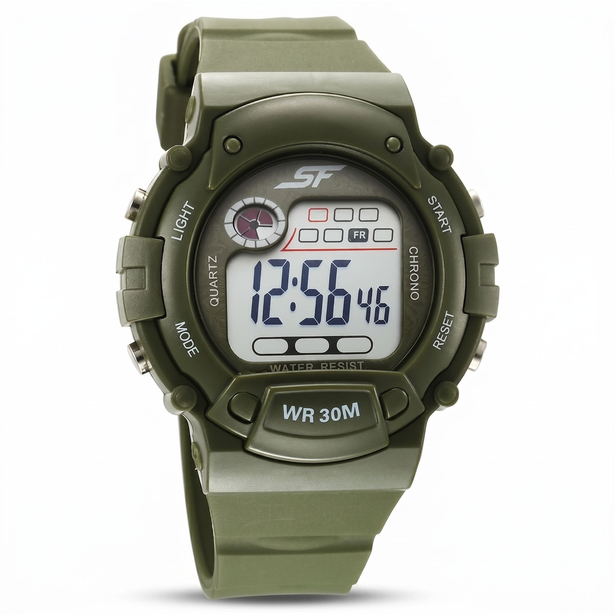 Sonata 7982PP12 | Sonata Digital Dial Green Plastic Strap Watch for Men