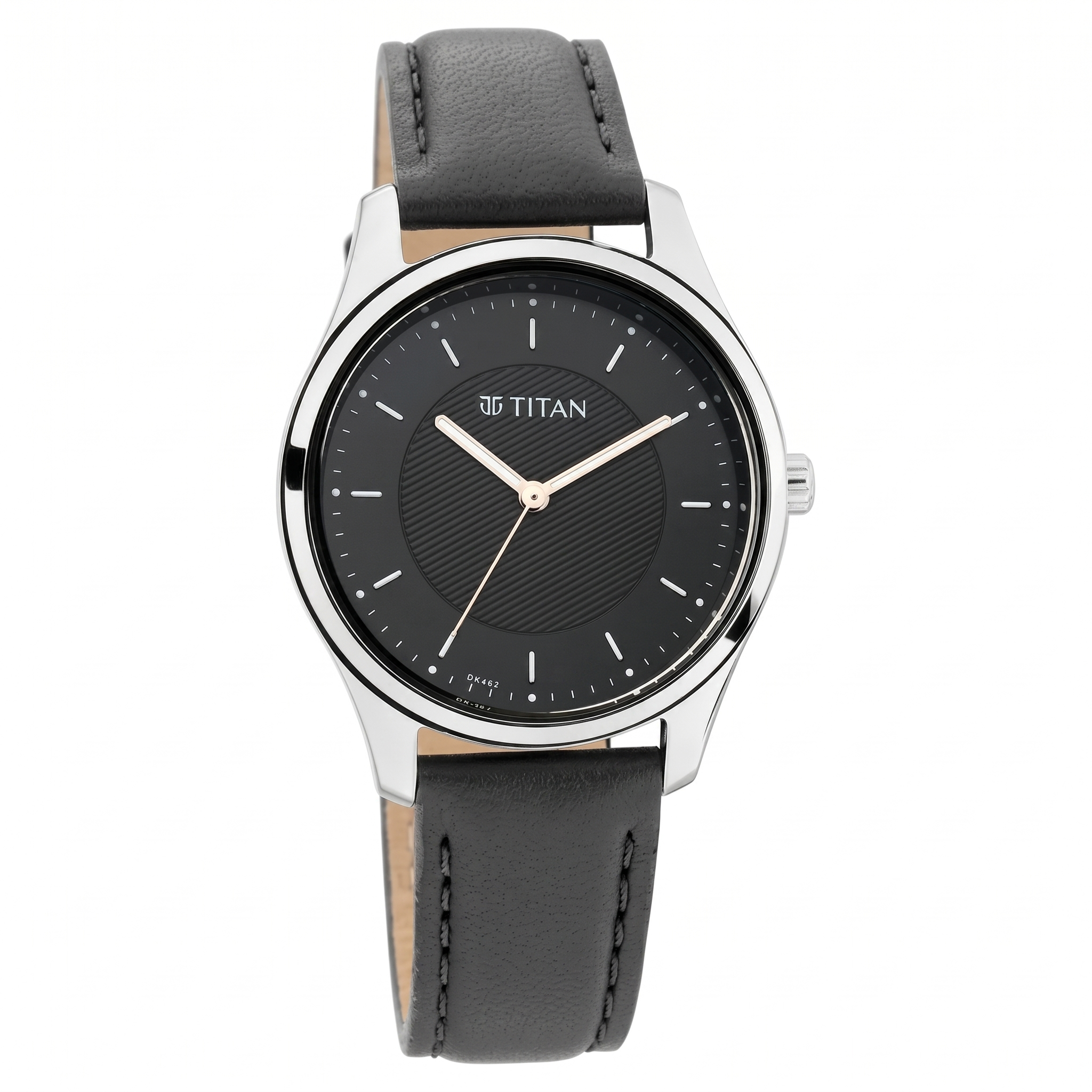 Titan 2639SL01 | Titan Workwear Black Dial Women Watch With Leather Strap