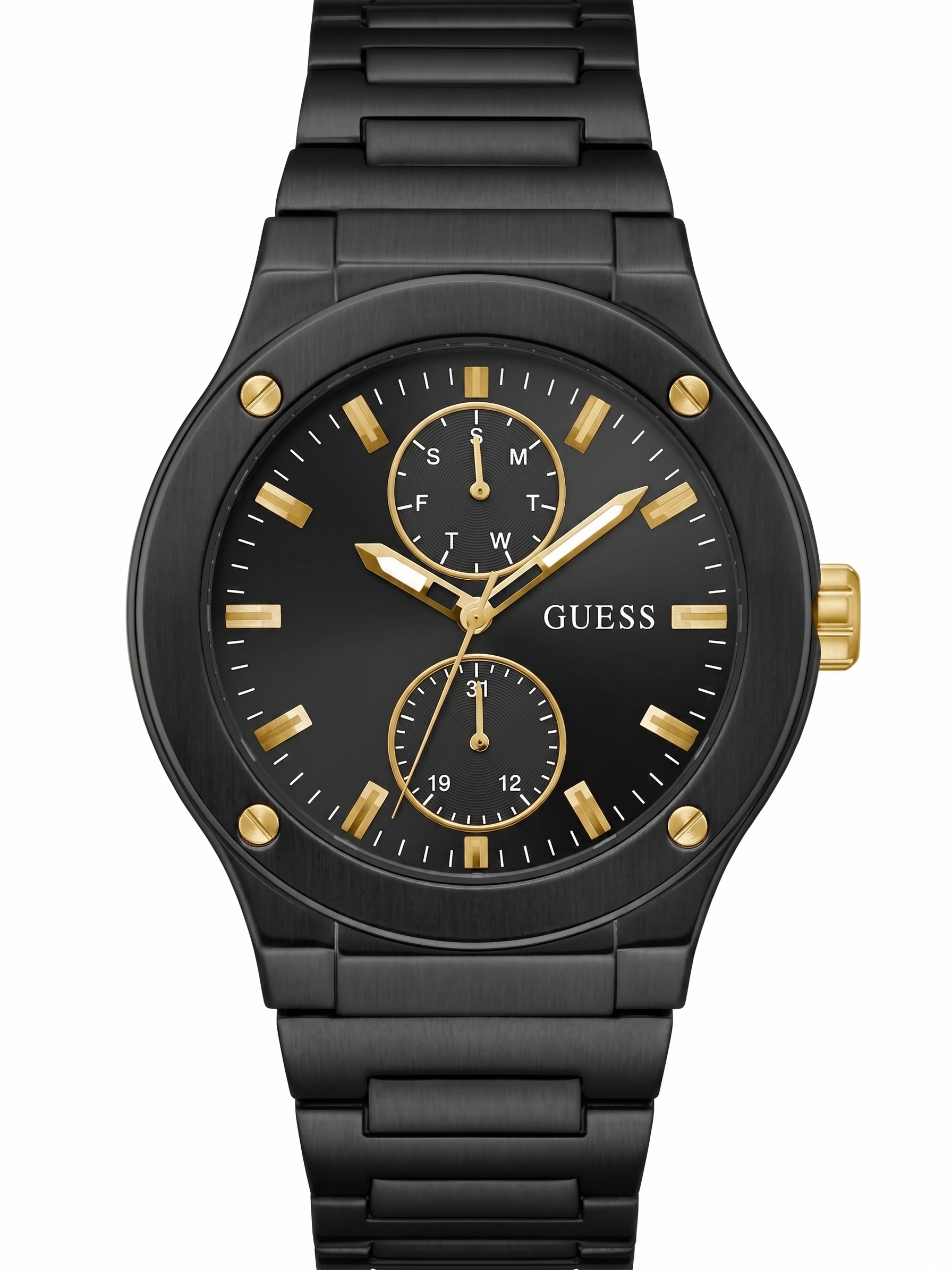 Guess GW0795G3 | Gd Jet Men Quartz Black Dial Analog Stainless Steel.