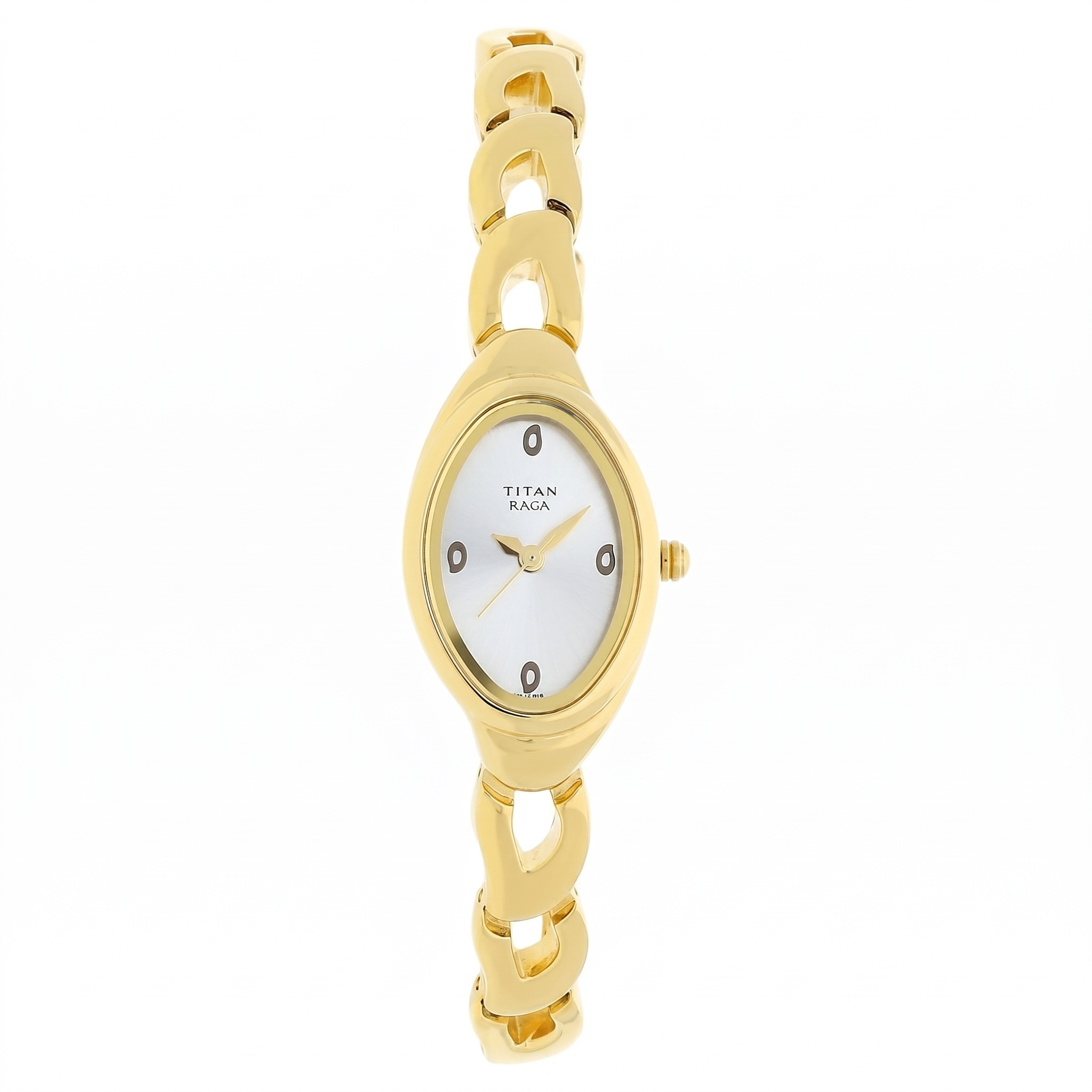 Titan 2435YM01 | Titan Quartz Analog White Dial Metal Strap Watch for Women