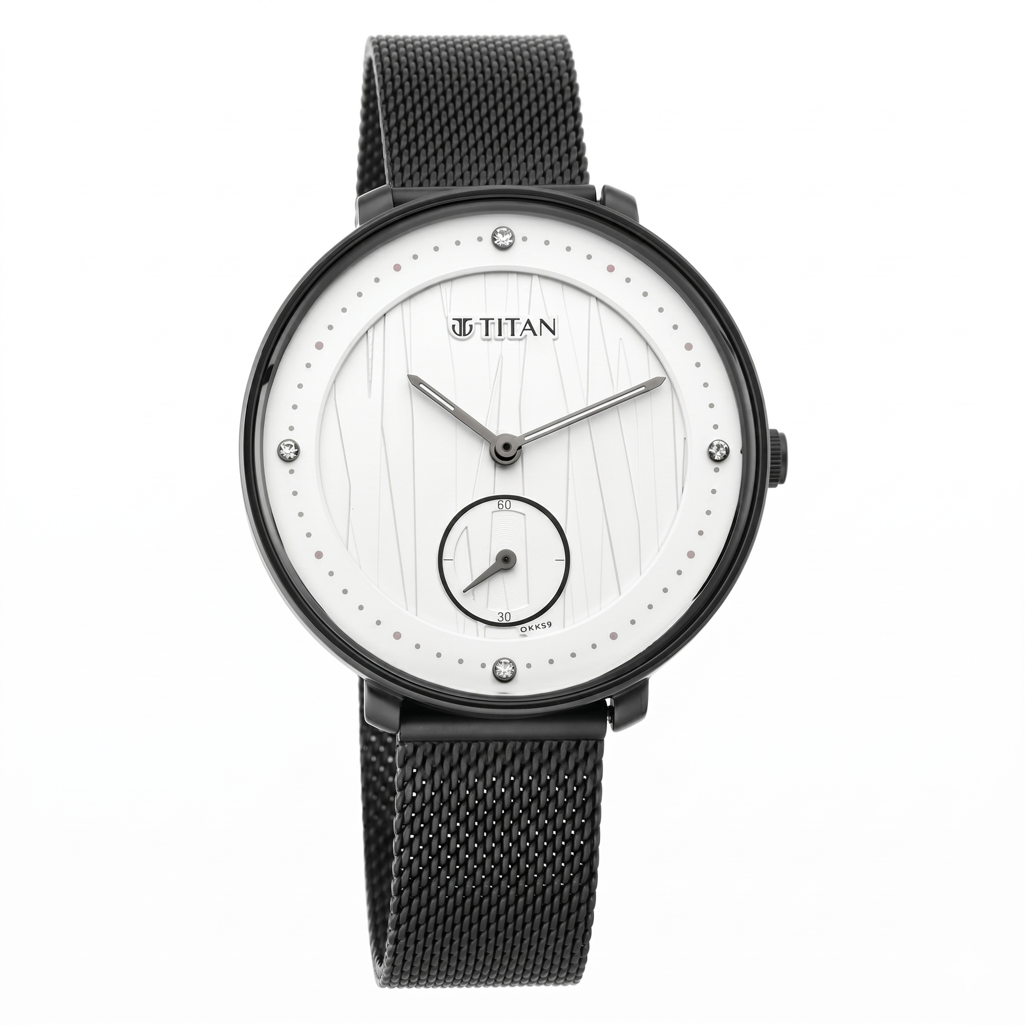 Titan 2651NM01 | Titan Workwear Black Dial Women Watch With Stainless Steel Strap