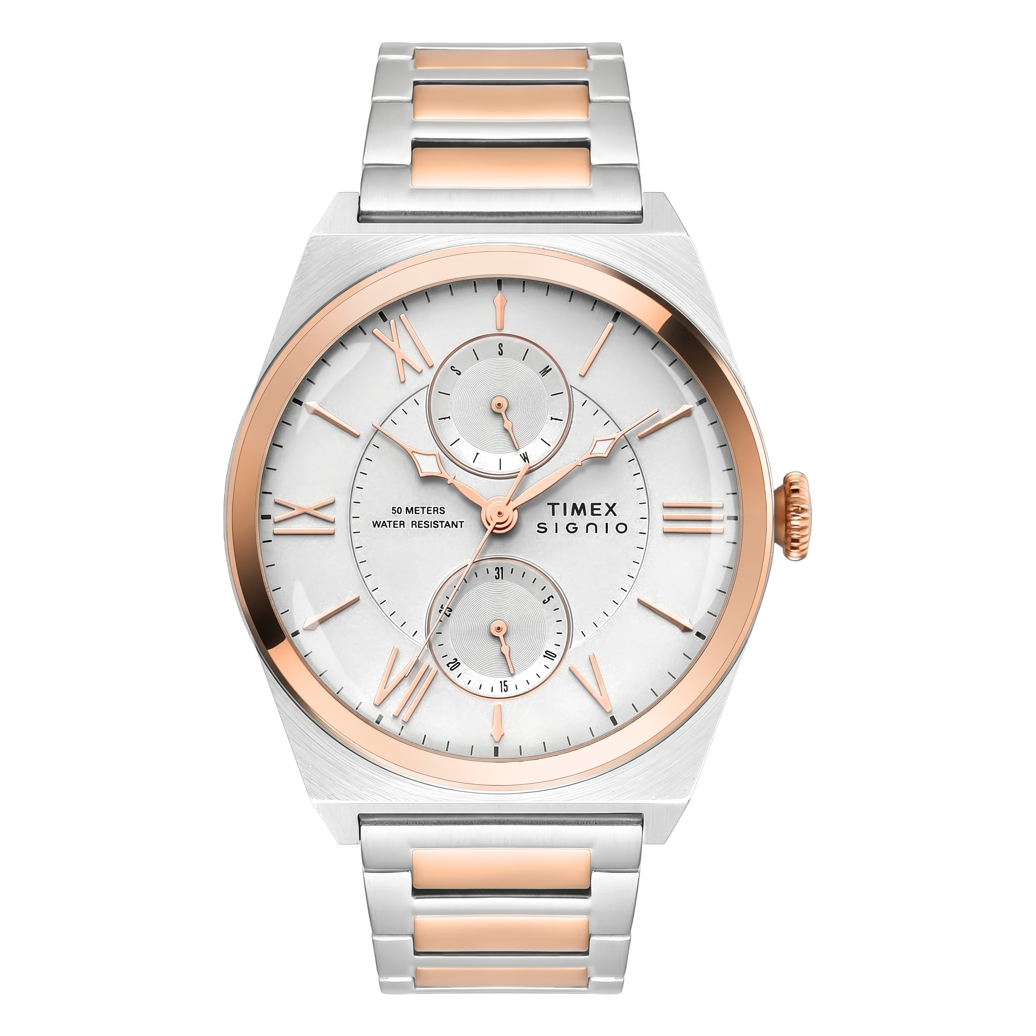 Timex TWEG34500 | Timex Signio Round 42mm Grey Dial Analog Men Watch