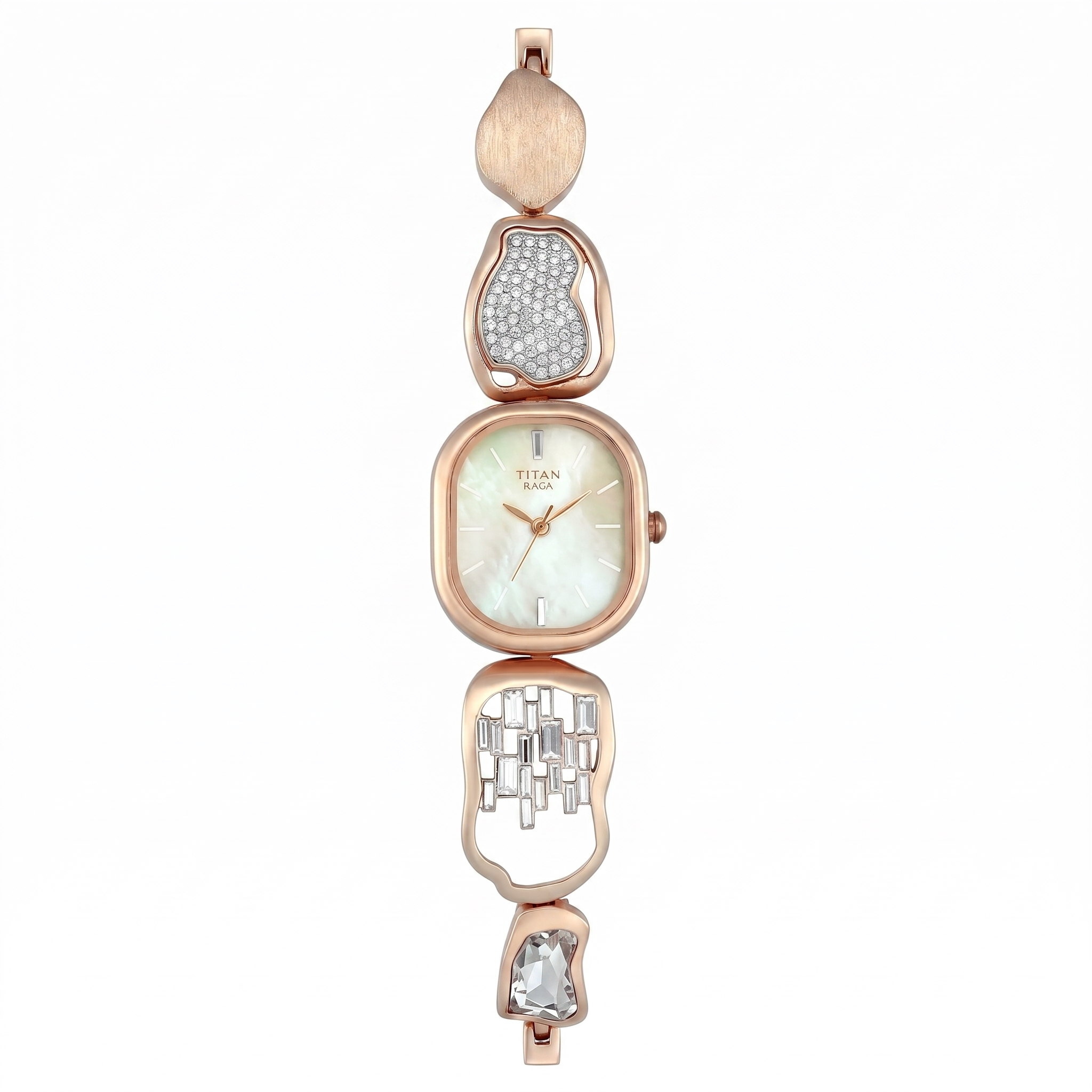 Titan 95098WM01 | Titan Raga I Am Quartz Analog White Dial Metal Strap for Women