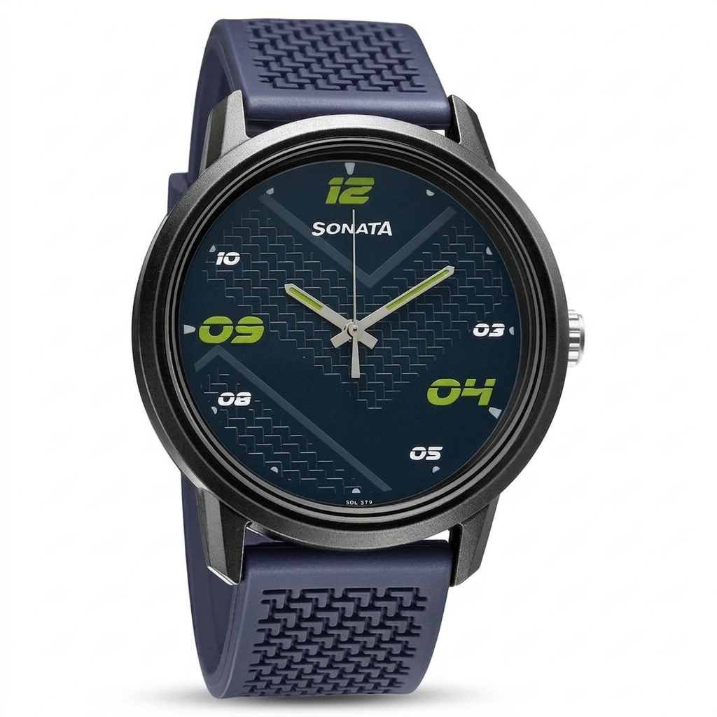 Sonata 77085PP14 | Sonata Quartz Analog PU Strap Watch for Men