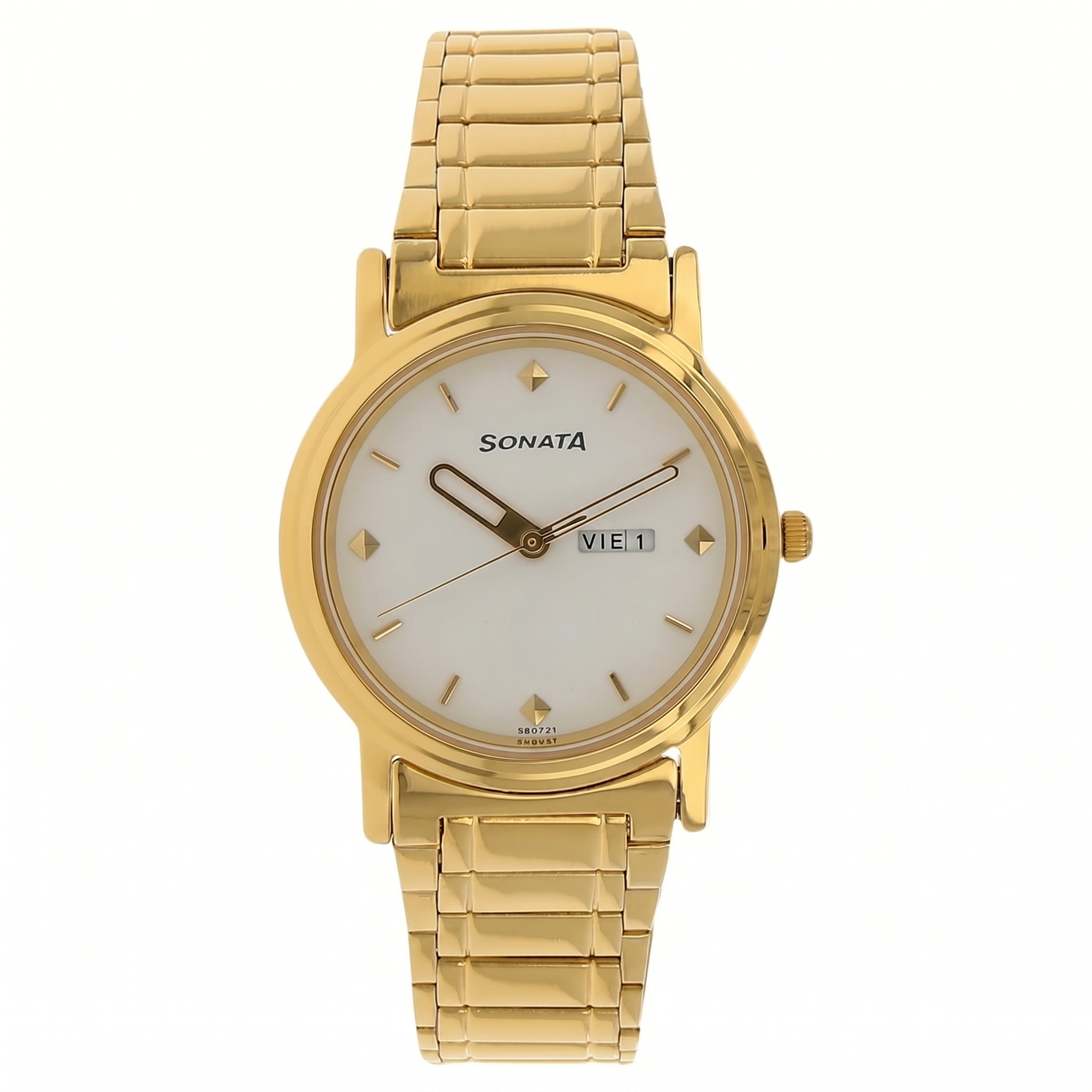 Sonata 1141YM11 | Sonata Quartz Analog White Dial Stainless Steel Strap Watch for Men