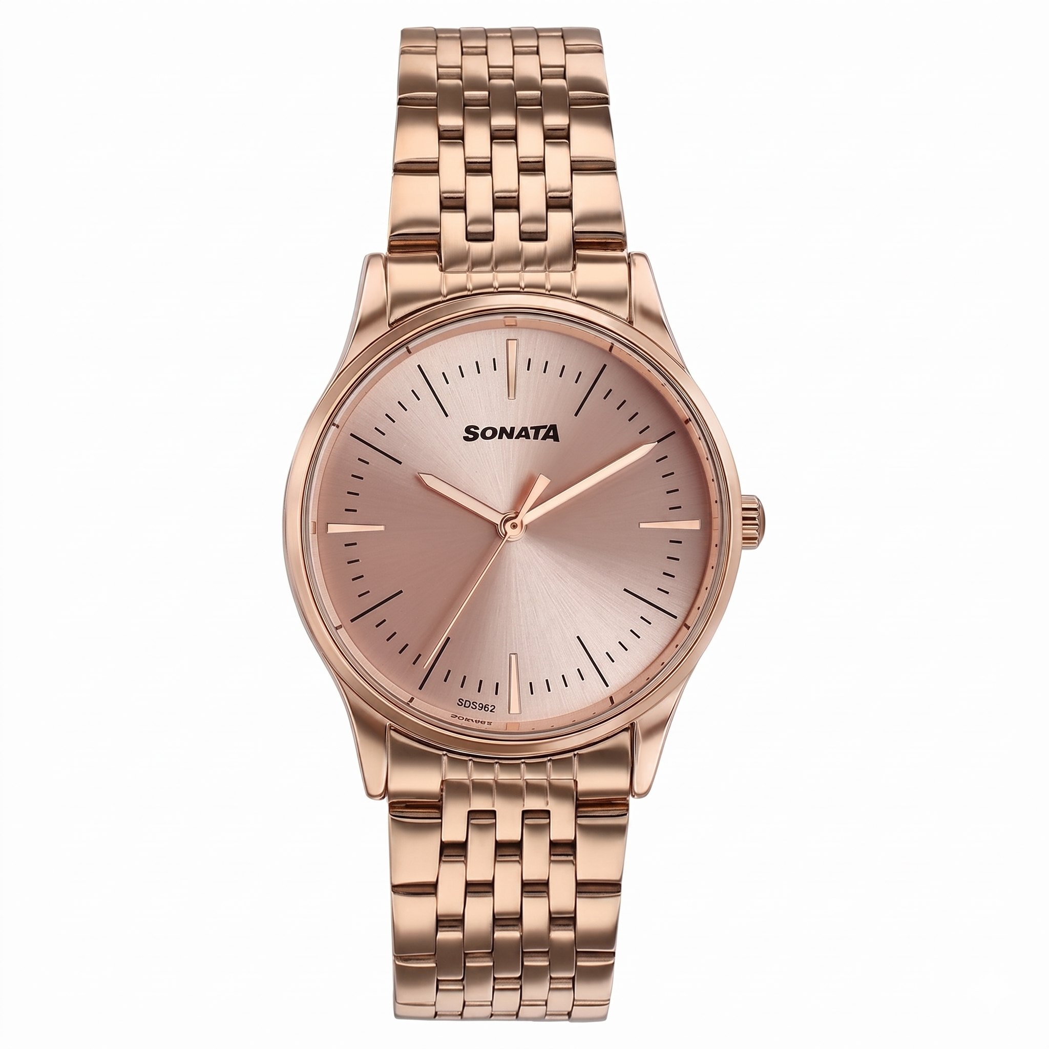 Sonata 87103WM01 | Sonata Verve Quartz Analog Rose Gold Dial Rose Gold Metal Strap Watch For Women