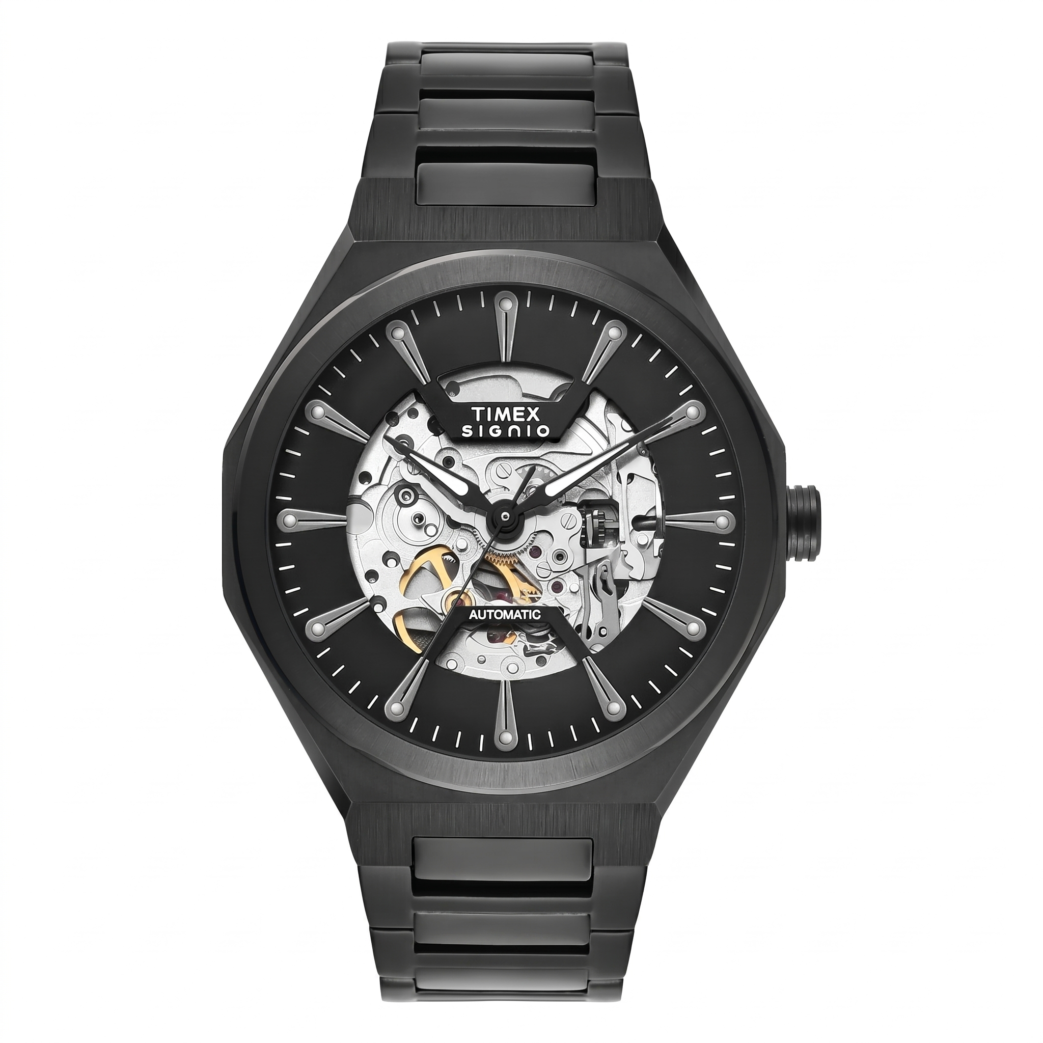 Timex TWEG33902 | Timex Signio Round 43mm Black Dial Automatic Men Watch.