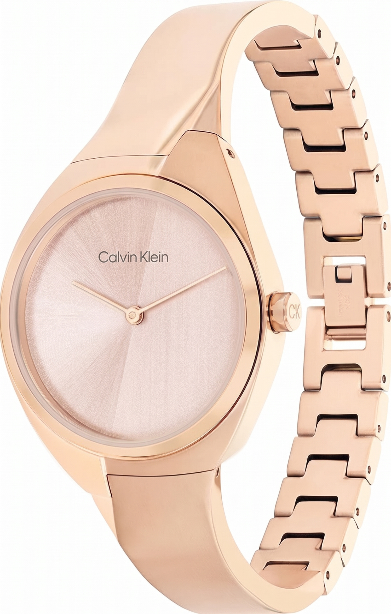 Calvin Klein 25200236 | Charming Women Quartz Rose Gold Dial Analog Stainless Steel Watch